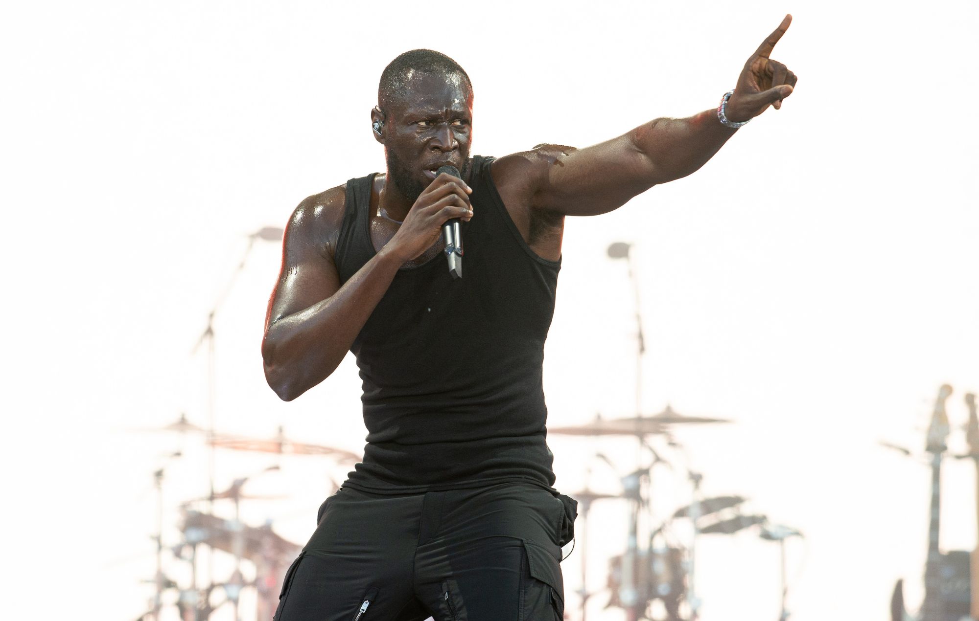 Stormzy performs at Sziget Festival 2024.