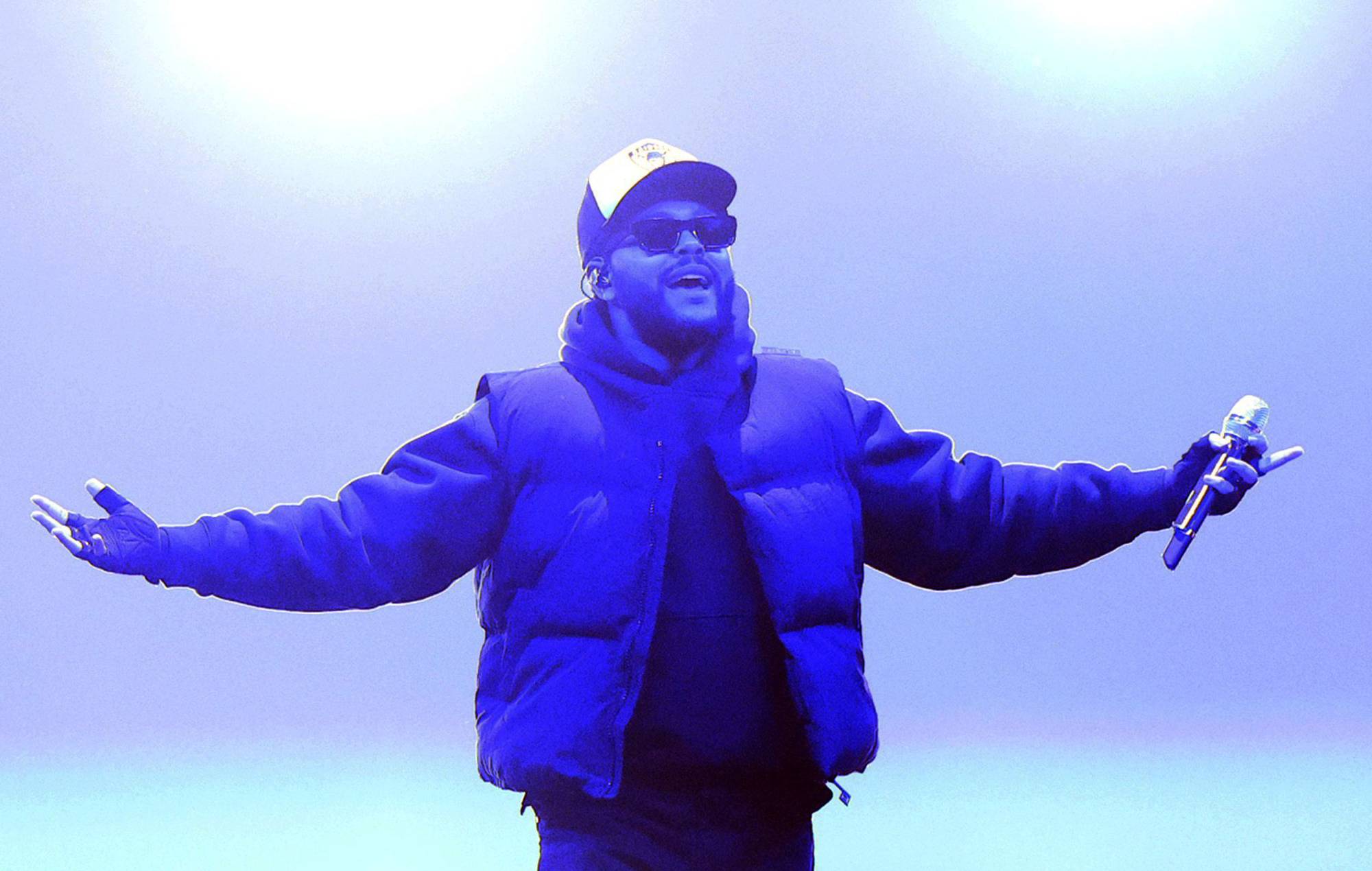 he Weeknd performs onstage at Spotify's Billions Club Live on December 17, 2024 in Los Angeles, California. (Photo by Kevin Mazur/Getty Images for Spotify)