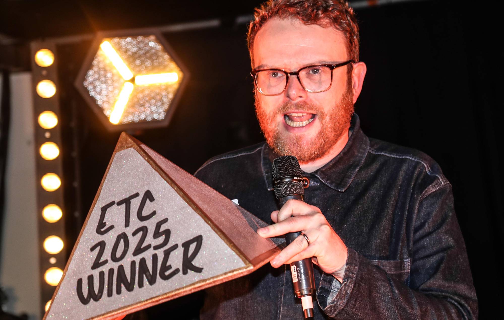 Westside Cowboy win Glastonbury's Emerging Talent Competition, 2025 – presented by Huw Stephens. Credit: Press/Jason Bryant