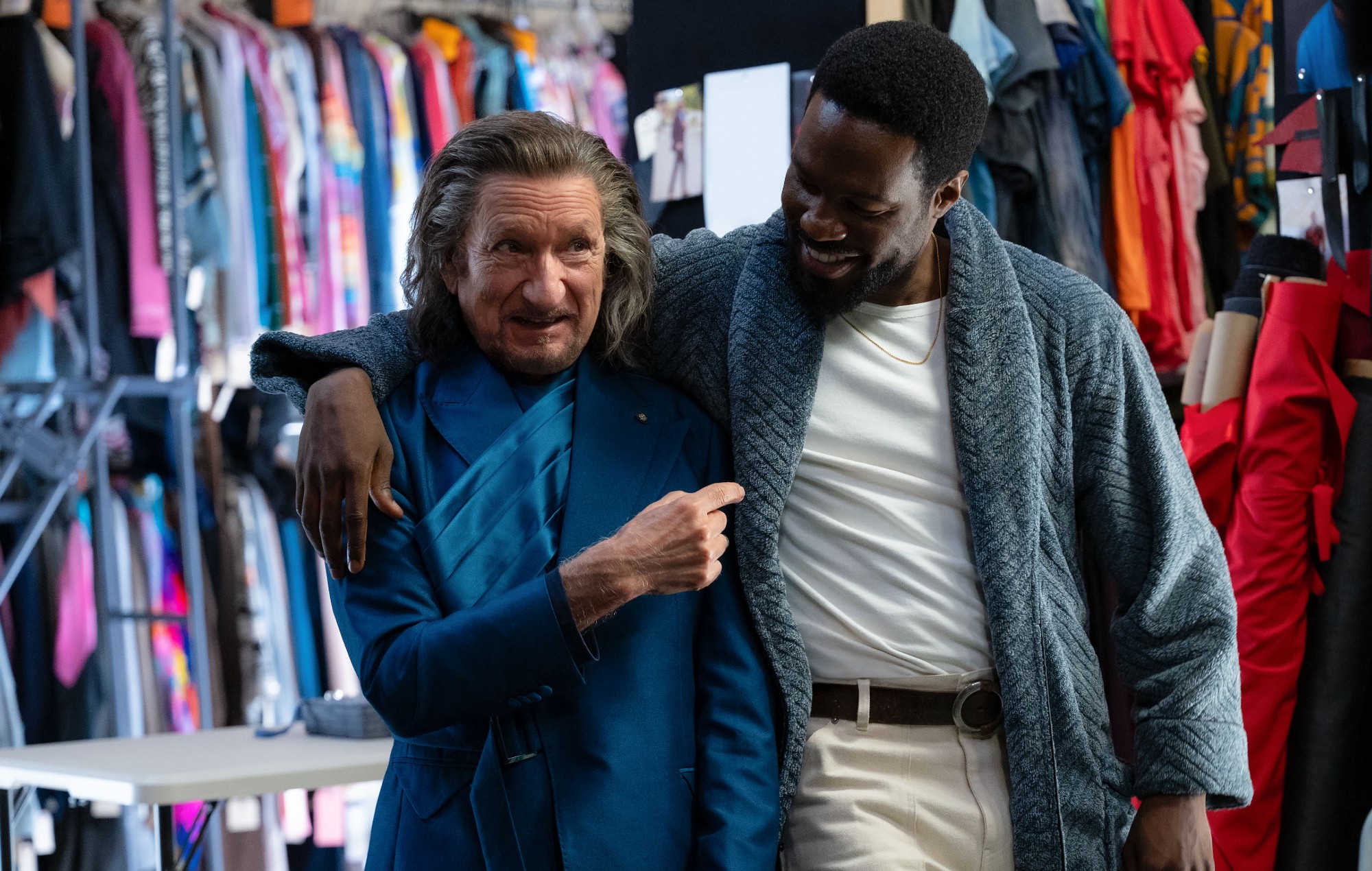 Simon Williams (Yahya Adbul-Mateen II) and Trevor Slattery (Sir Ben Kingsley) in 'Wonder Man'.