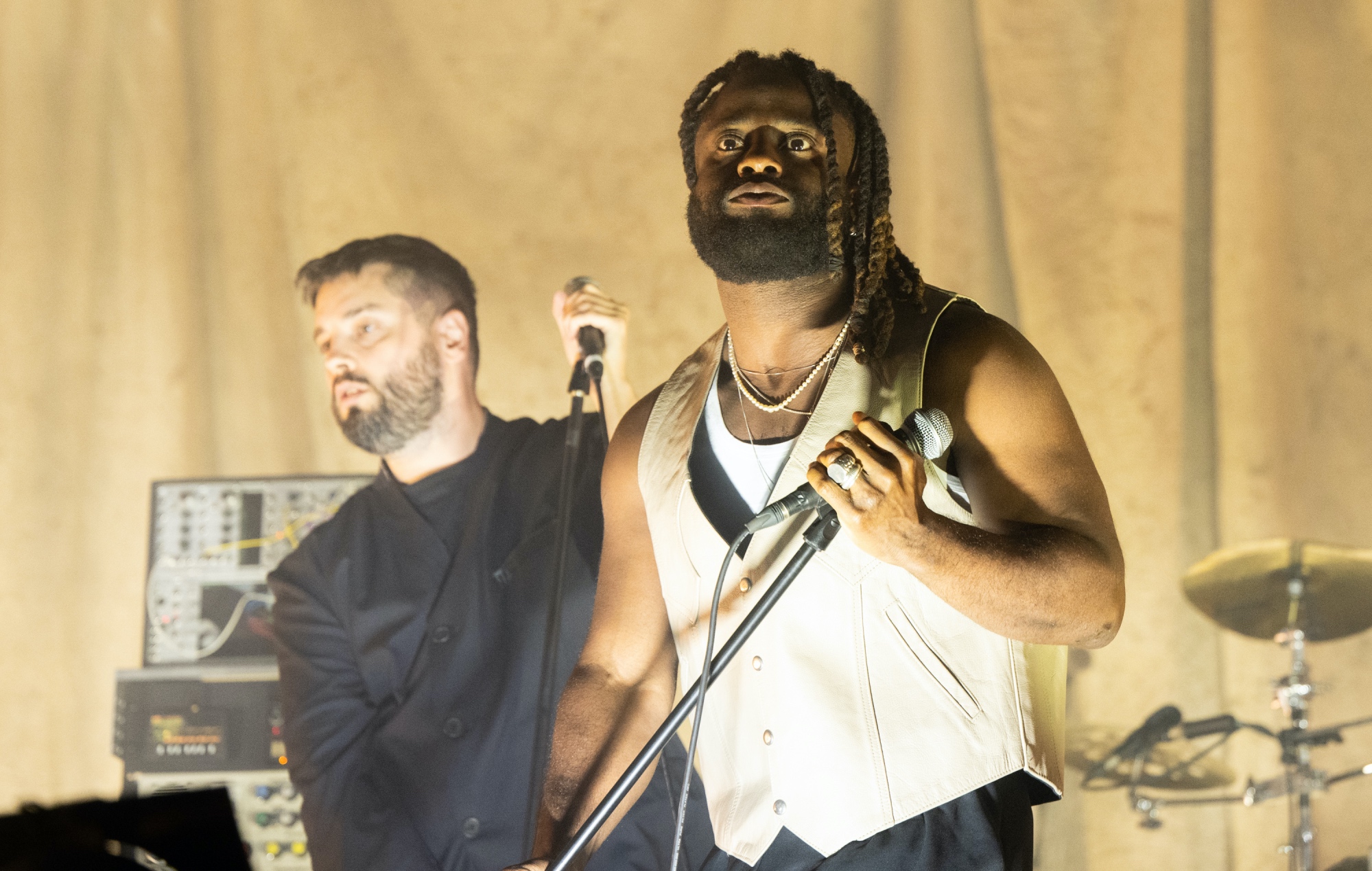 Young Fathers performing live on stage, photo by Samir Hussein/WireImage/Getty