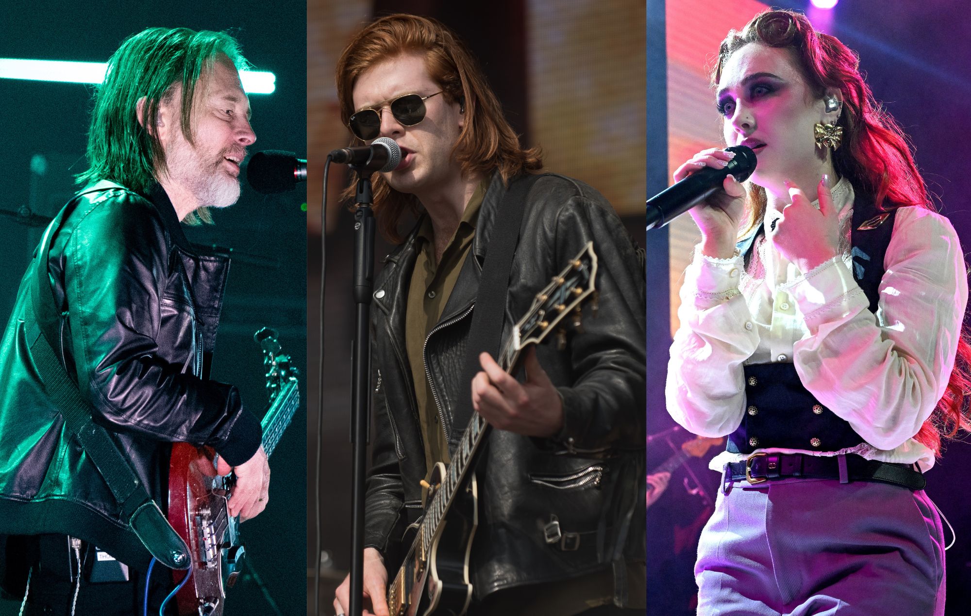 Thom Yorke of Radiohead, Matt Thompson of The Amazons and Chappell Roan