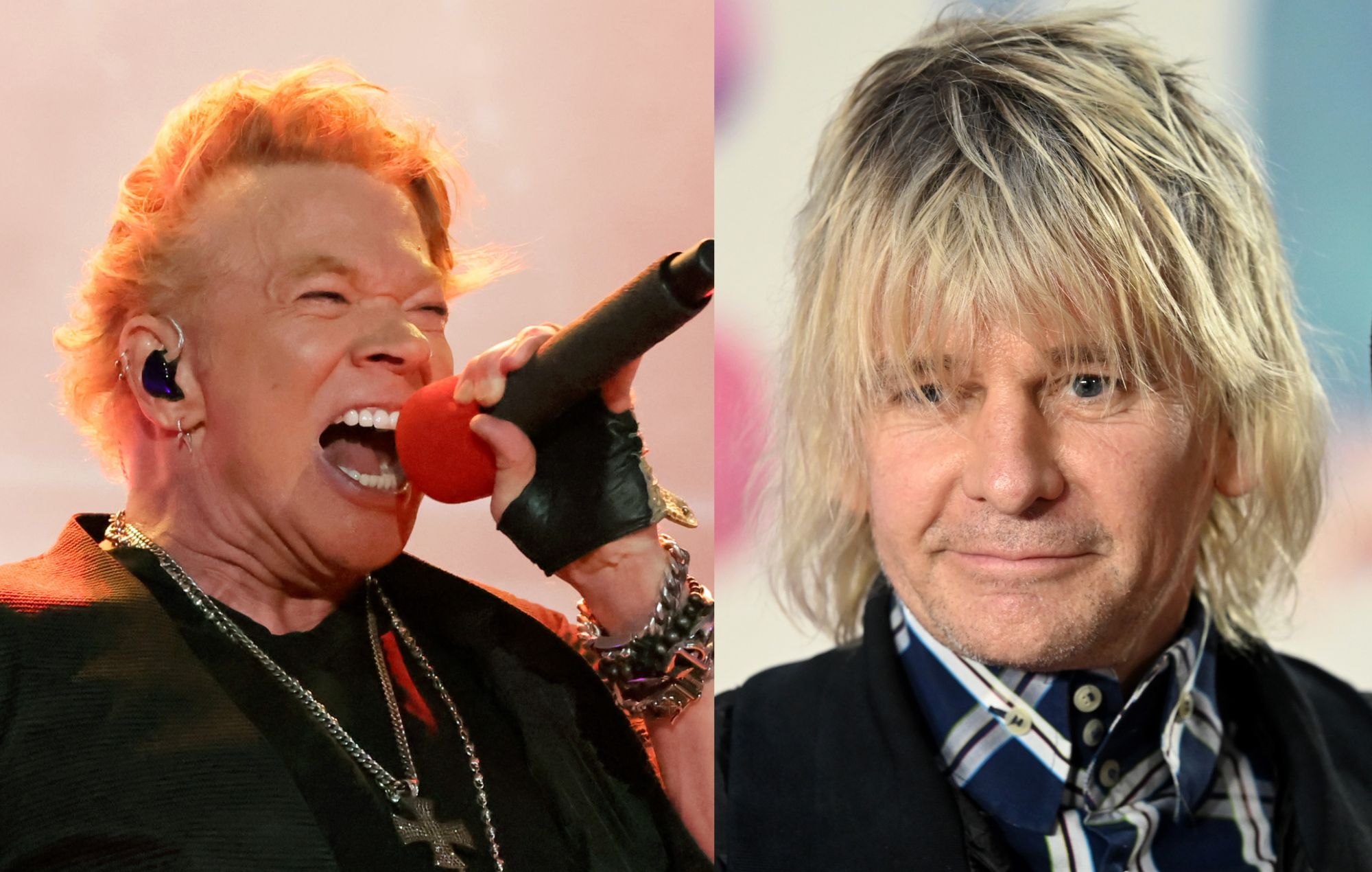 Axl Rose of Guns N' Roses and Zak Starkey