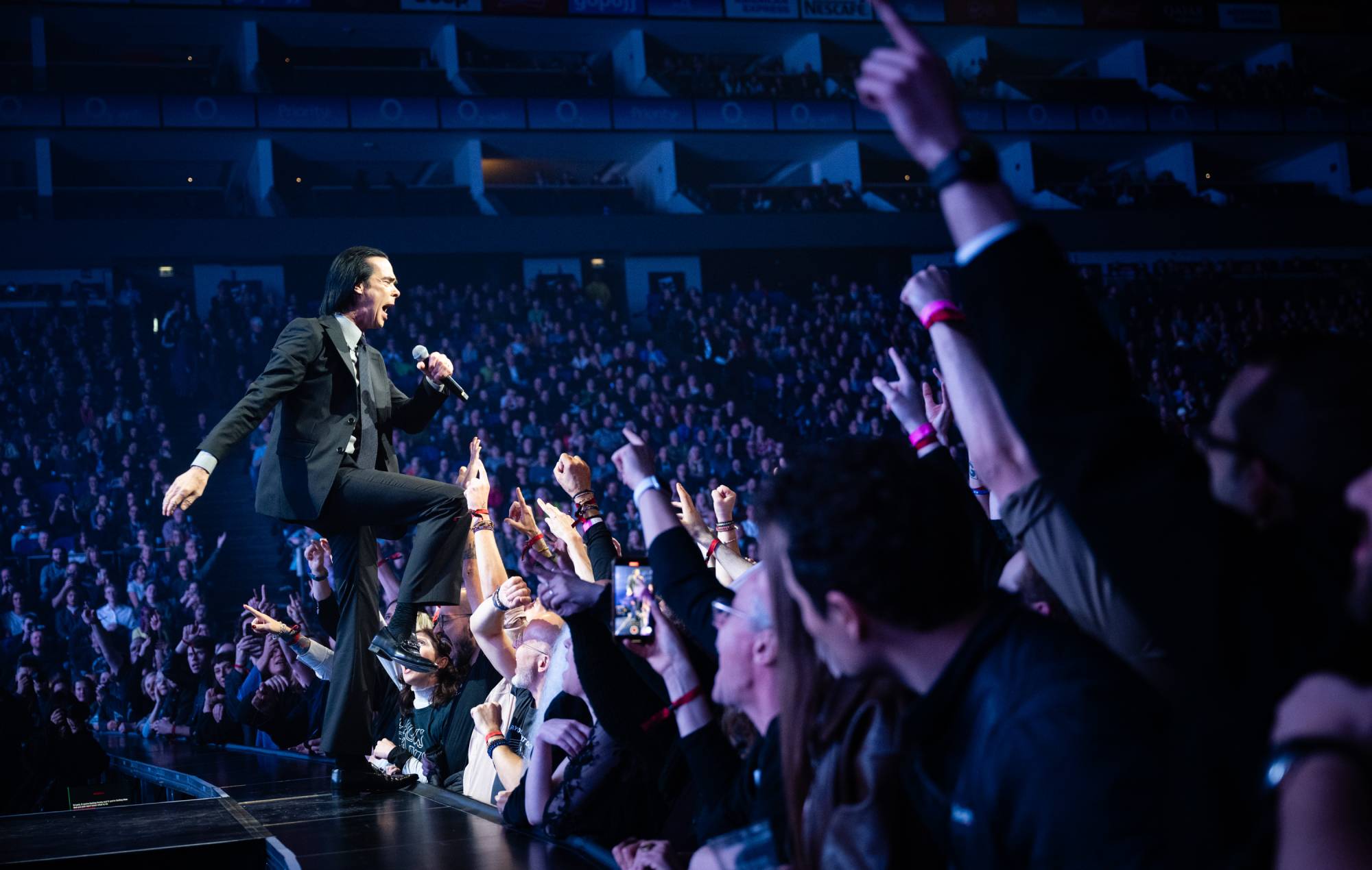 Nick Cave and The Bad Seeds perform live on stage at The O2, London, November 2024 (Photo by Samir Hussein/WireImage)