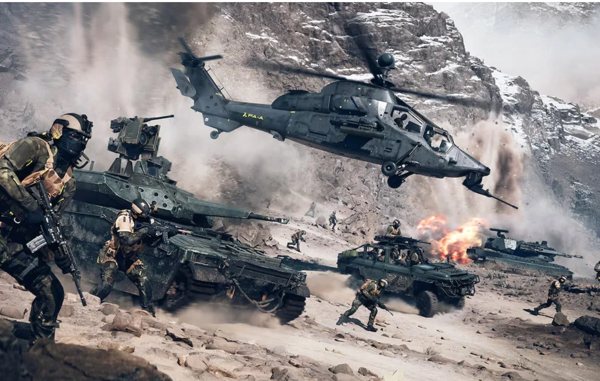 Battlefield 6 Level Up Fast: Several players can be seen in a battle.