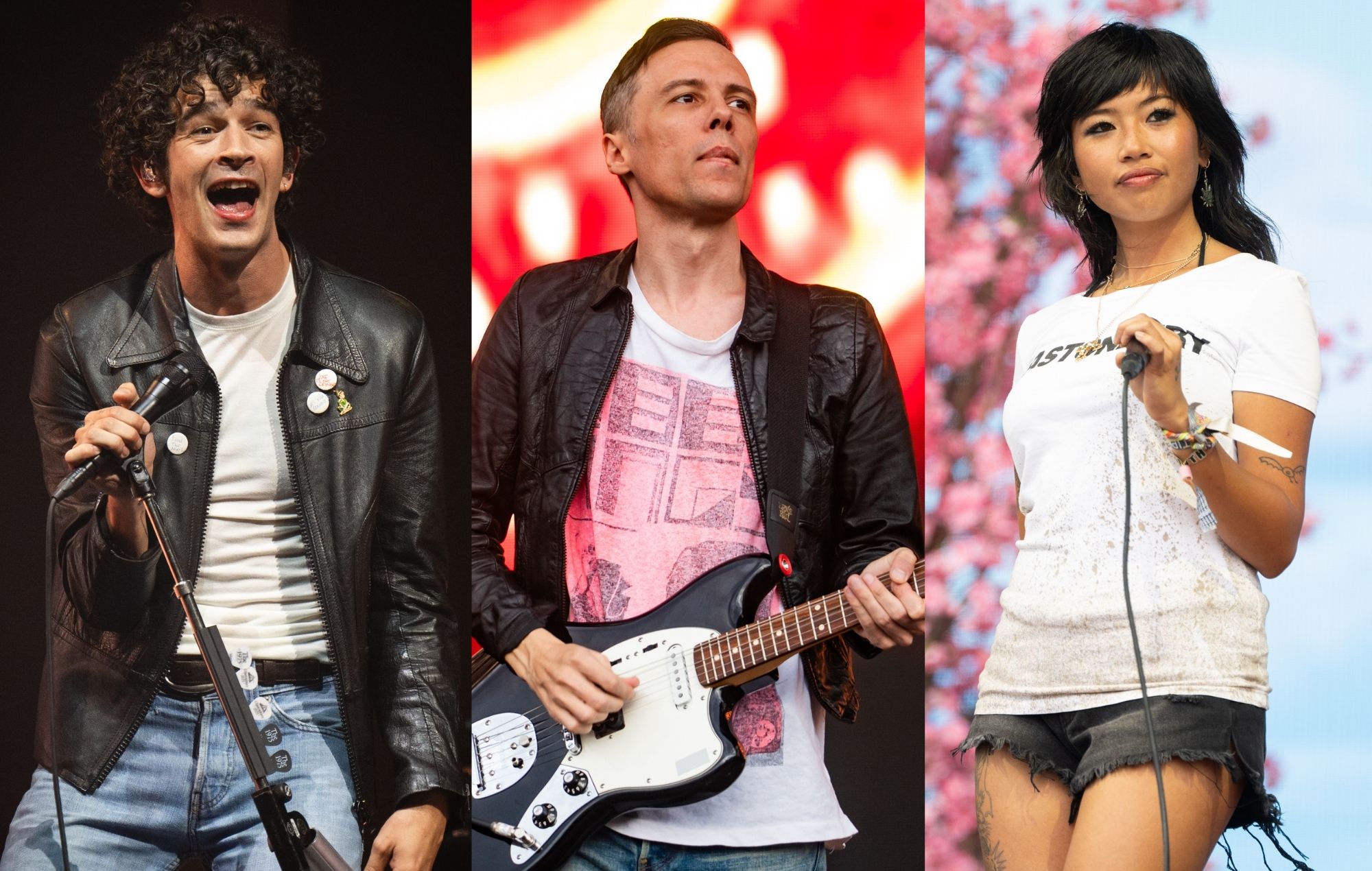 Matty Healy of The 1975, Ryan Jarman of The Cribs and Beabadoobee