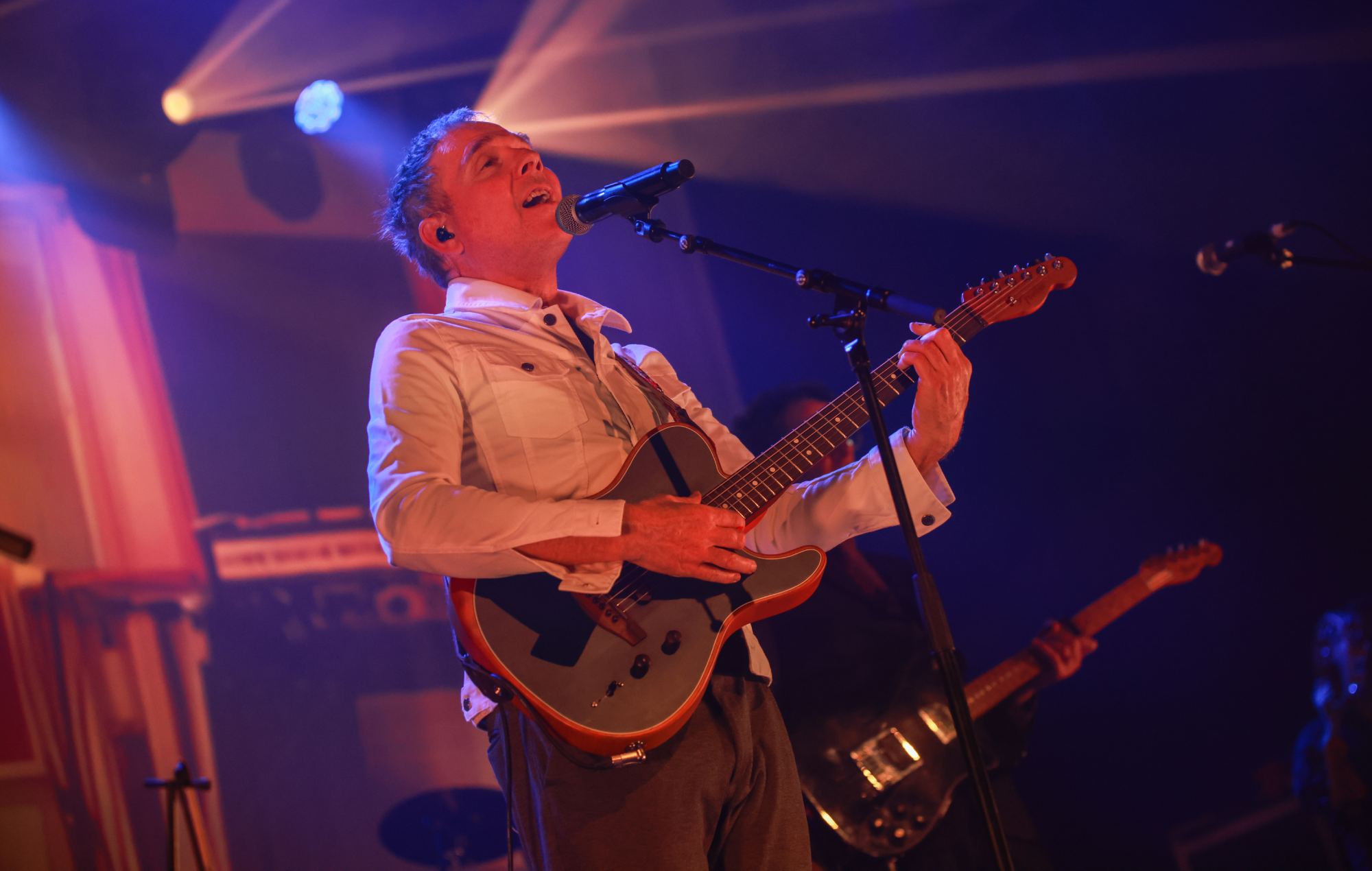 Stuart Murdoch of Belle & Sebastian live at The 3Olympia Theatre Dublin on April 4, 2026 (Photo by Debbie Hickey/Getty Images)