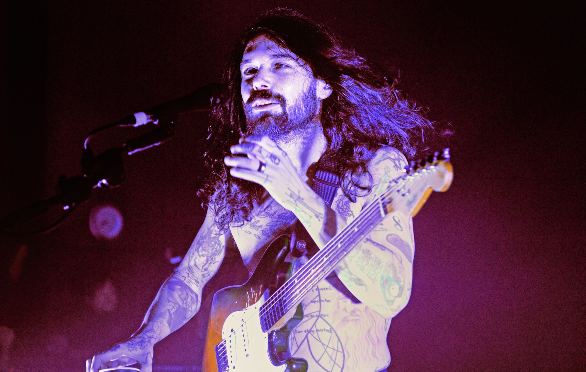 Simon Neil of Biffy Clyro performs in 2024