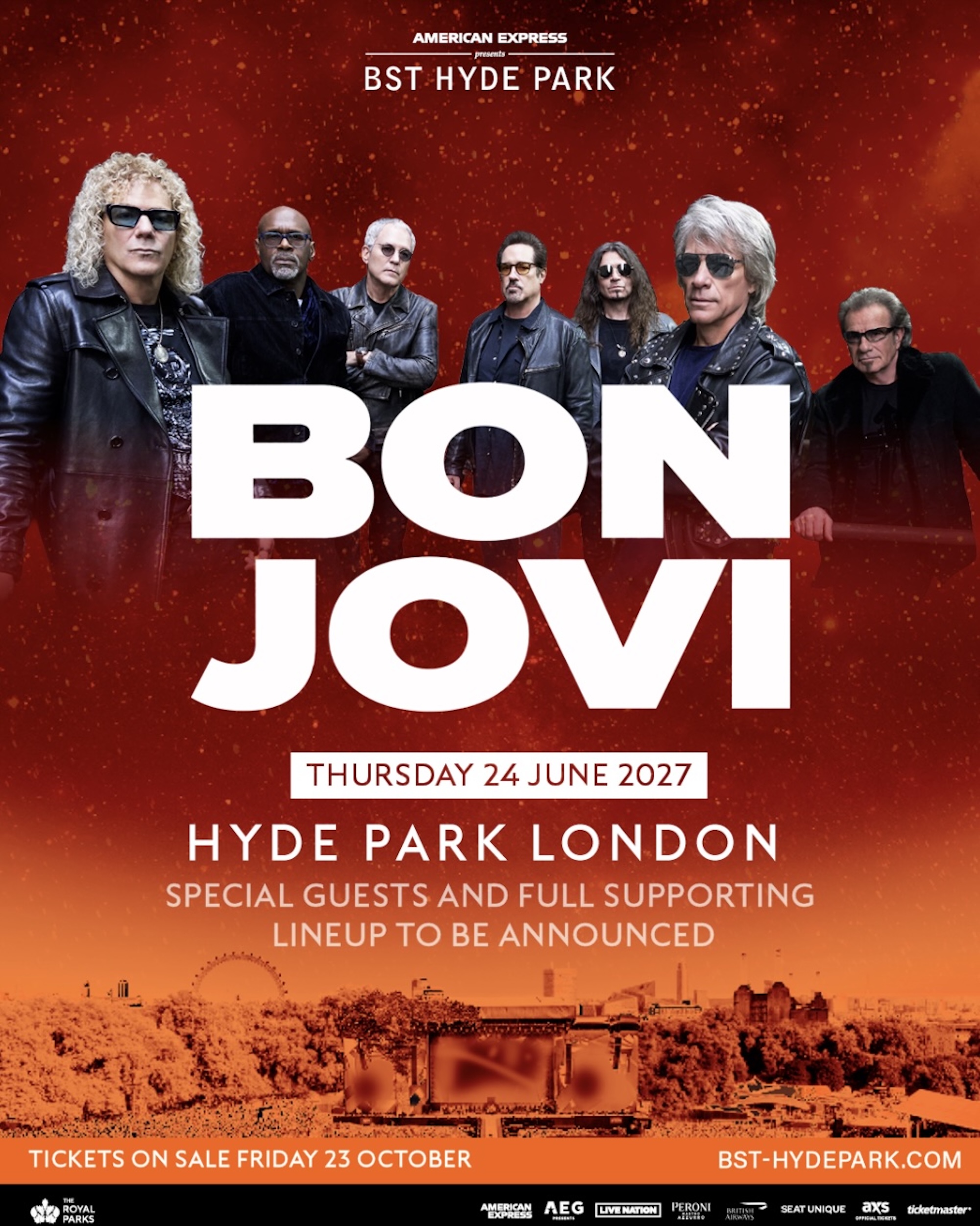 Bon Jovi BST Hyde Park poster