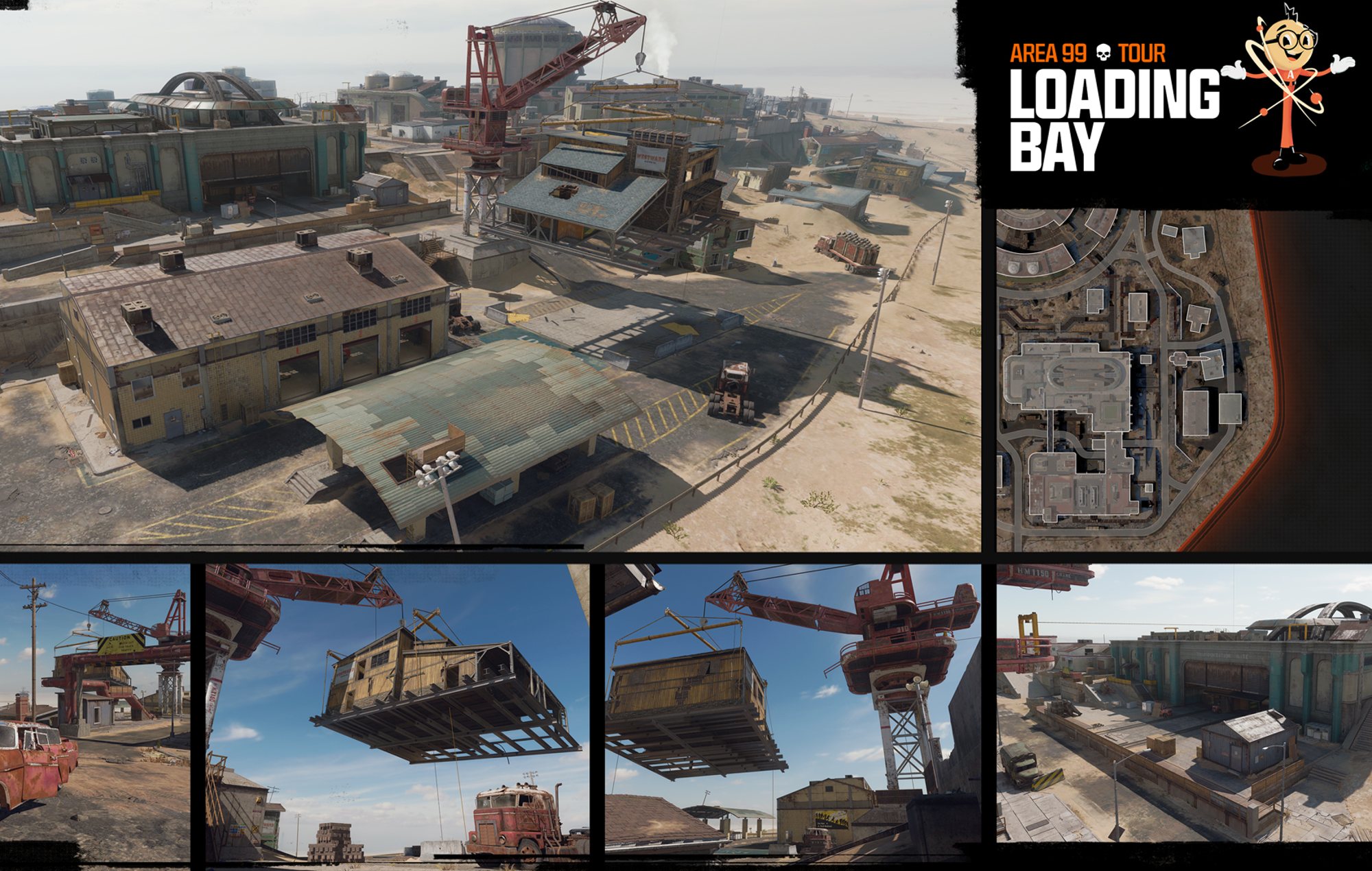 Call of Duty: Black Ops 6 Warzone Integration: The Loading Bay of Area 99 can be seen