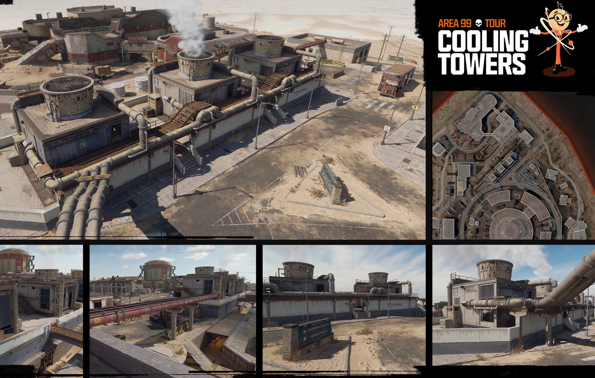 Call of Duty: Black Ops 6 Warzone Integration: The Cooling Towers of Area 99 can be seen