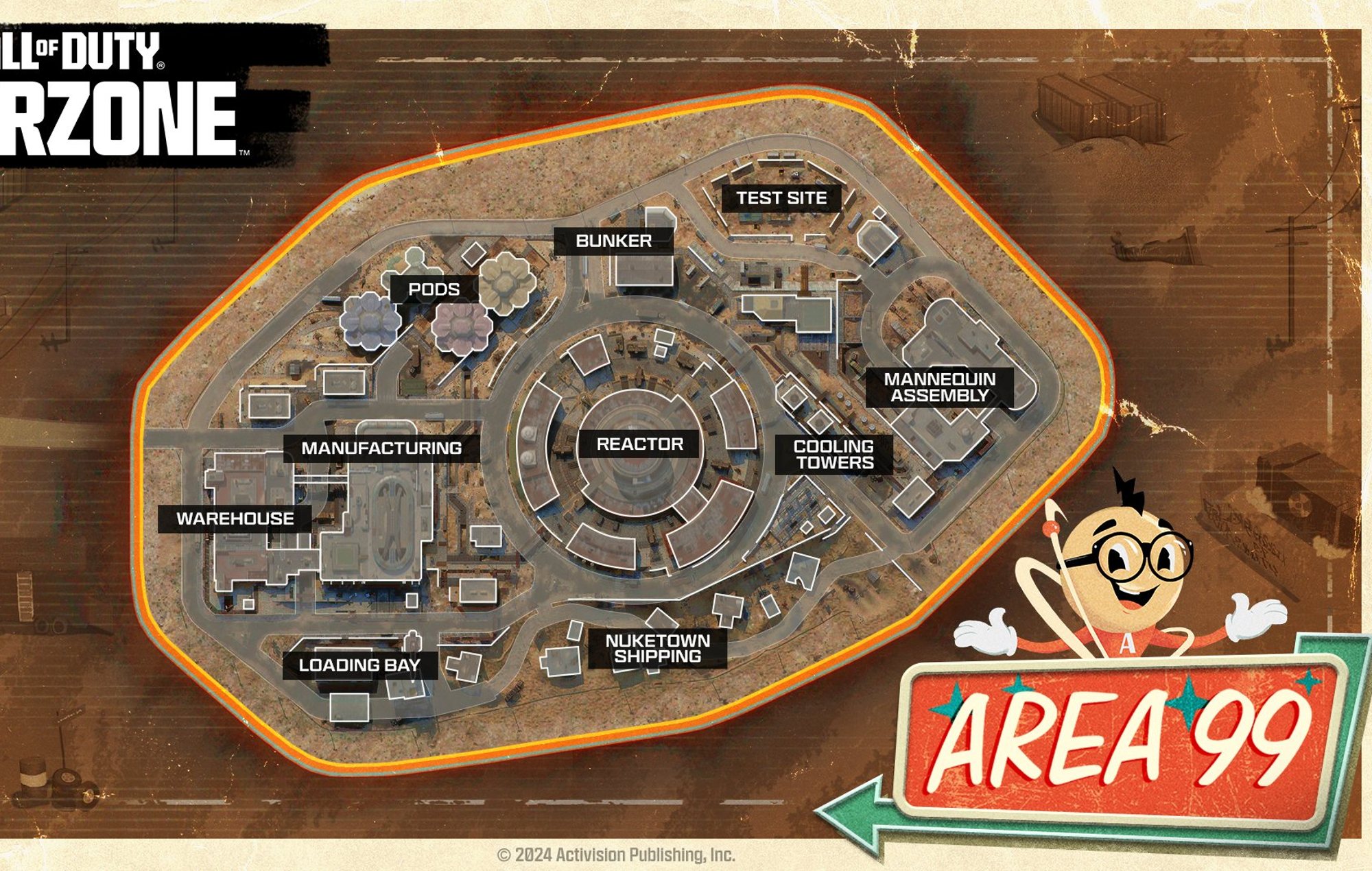 Call of Duty: Black Ops 6 Warzone Integration: The Area 99 map can be seen