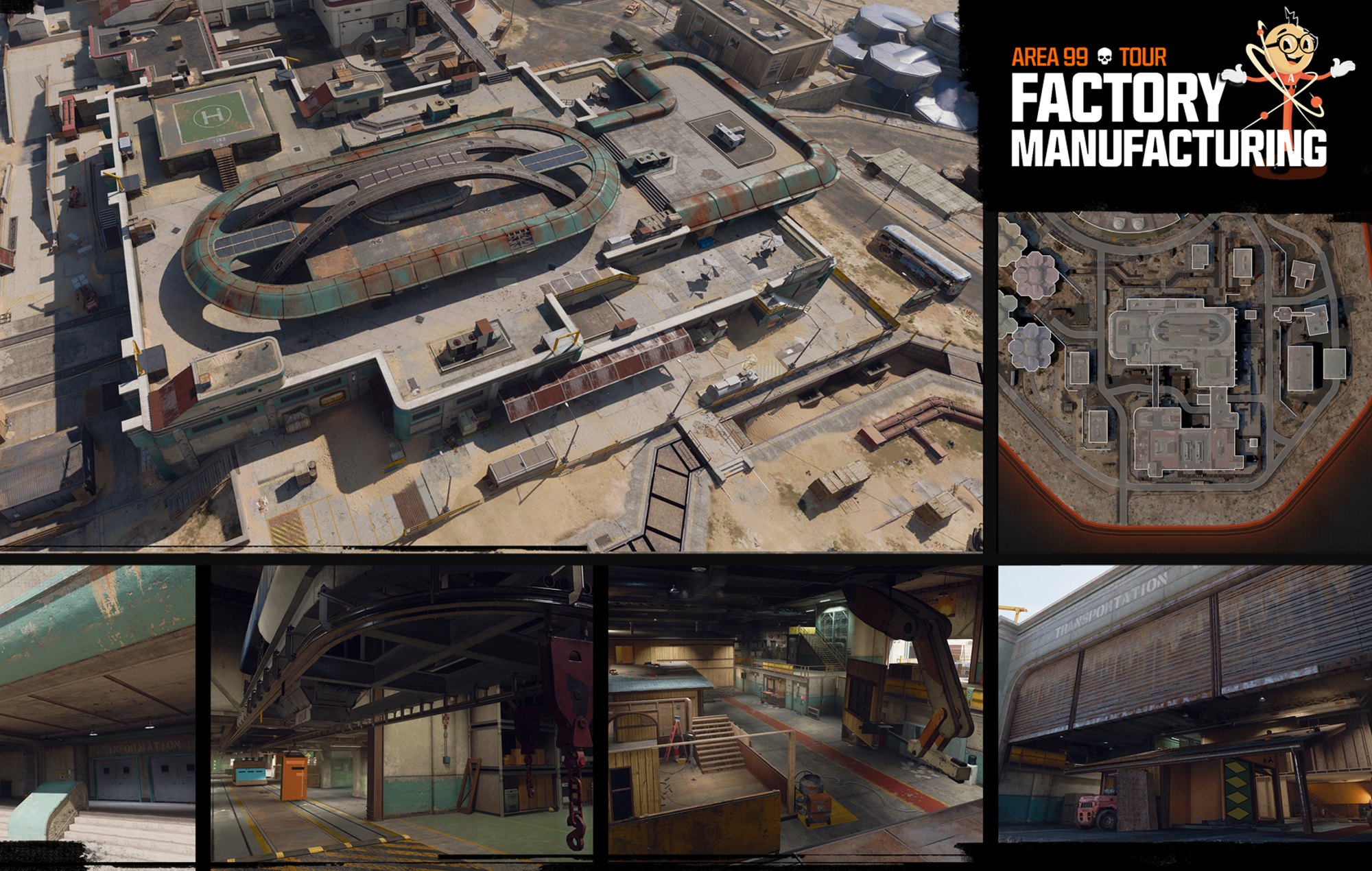 Call of Duty: Black Ops 6 Warzone Integration: The Manufacturing space of Area 99 can be seen