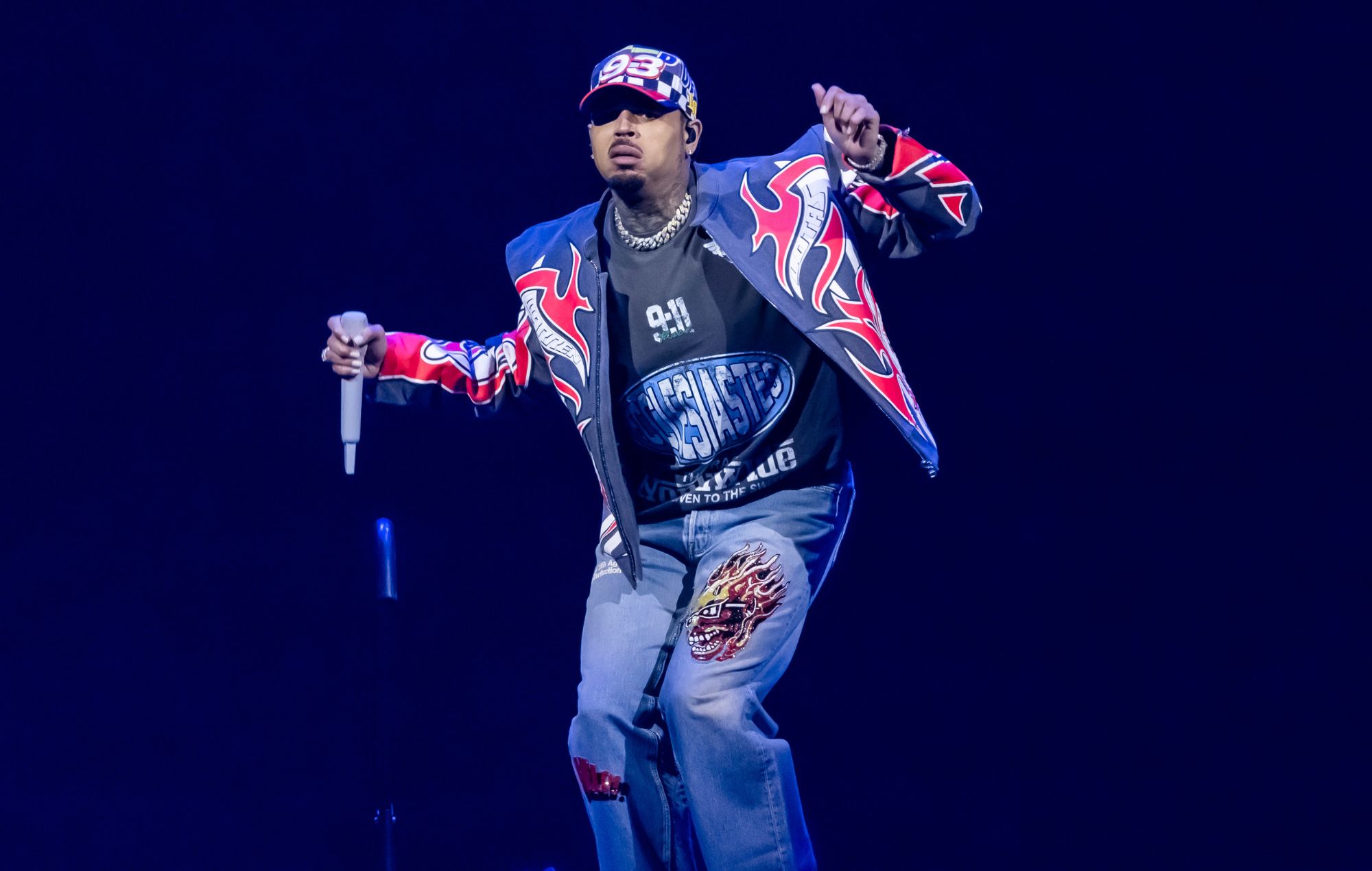 Chris Brown performs in 2025