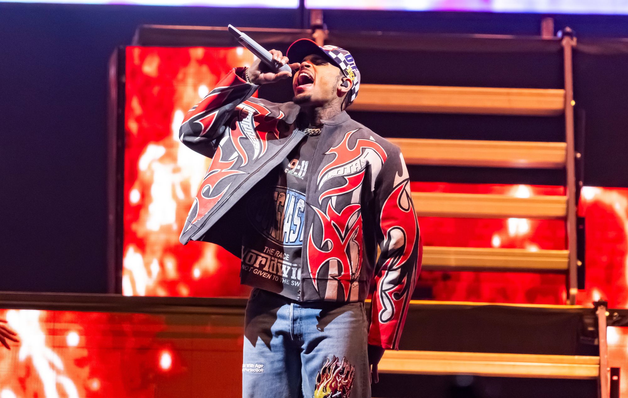 Chris Brown performs in 2025