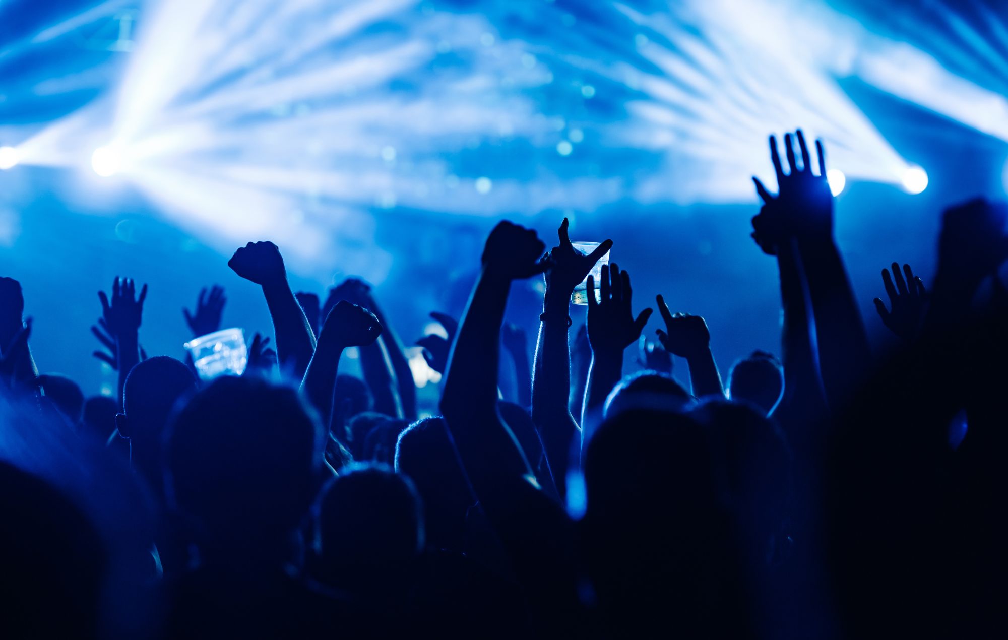 Crowd at a concert stock image