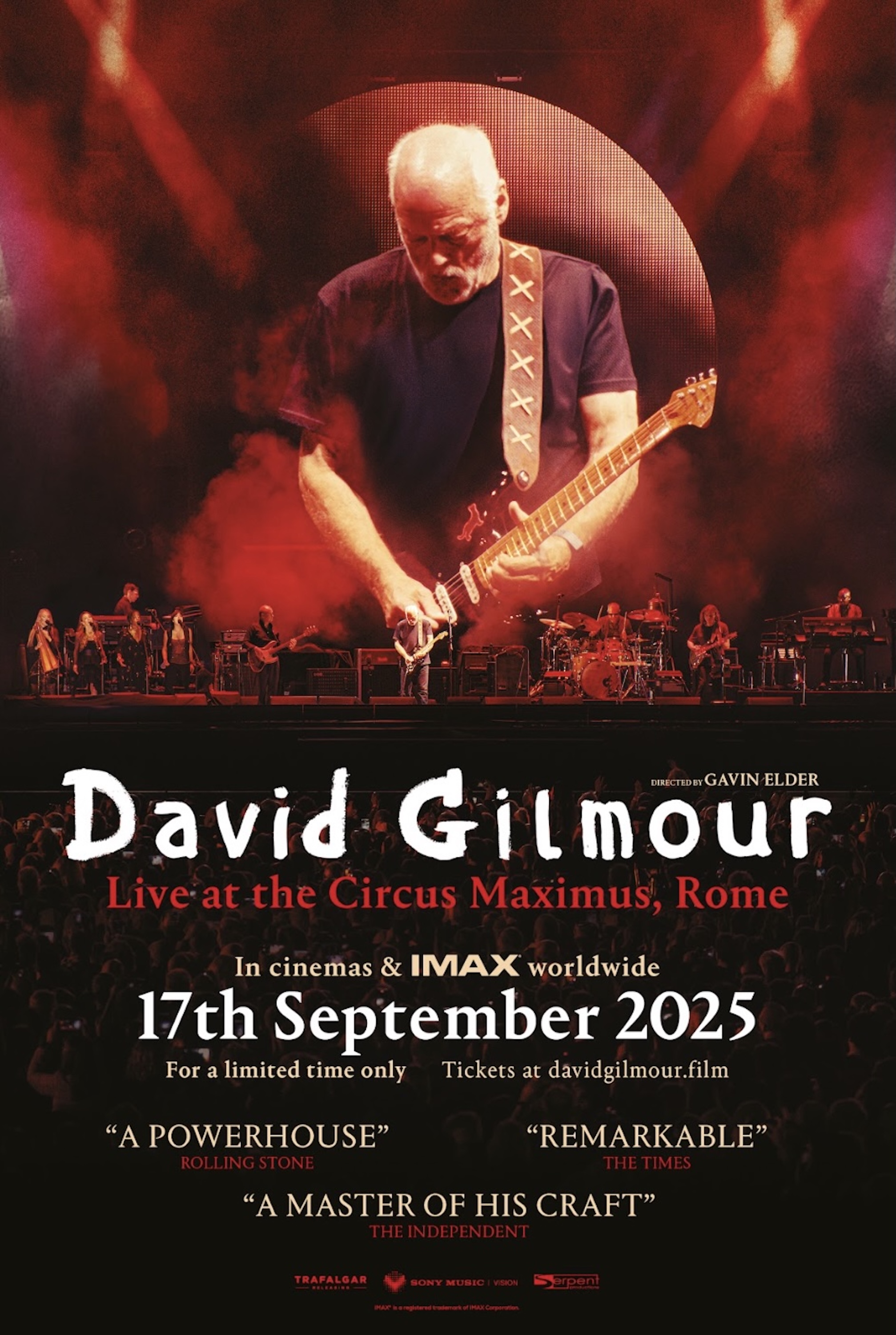 David Gilmour concert film poster, 2025. CREDIT: Press