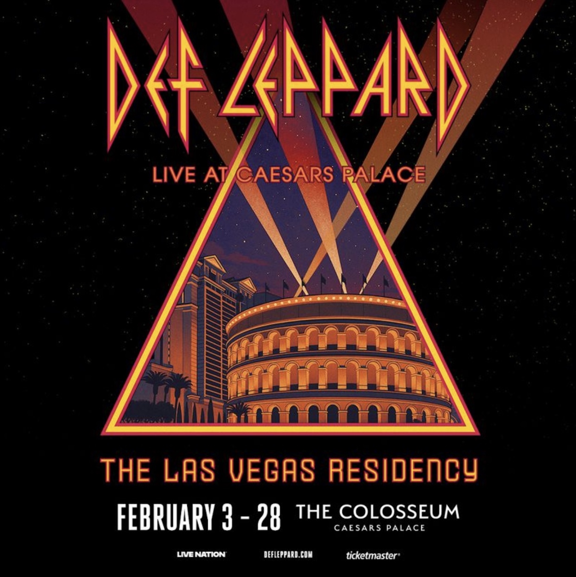 Def Leppard 2026 Las Vegas residency poster