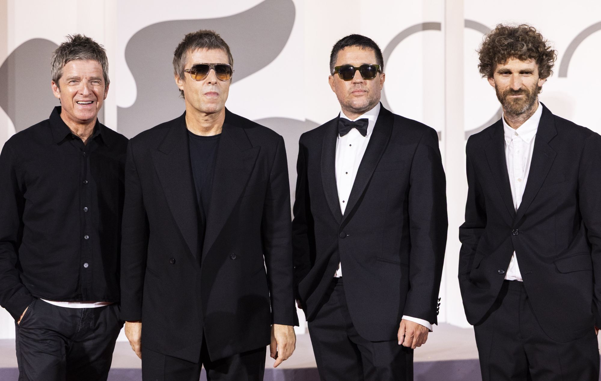 Noel Gallagher, LiamGallagher, Dylan Southern and Will Lovelace attend the 'Oasis: Don't Look Back in Anger' screening at Venice International Film Festival at 2026 in Venice, Italy. (Photo by Primo Barol/Anadolu via Getty Images)