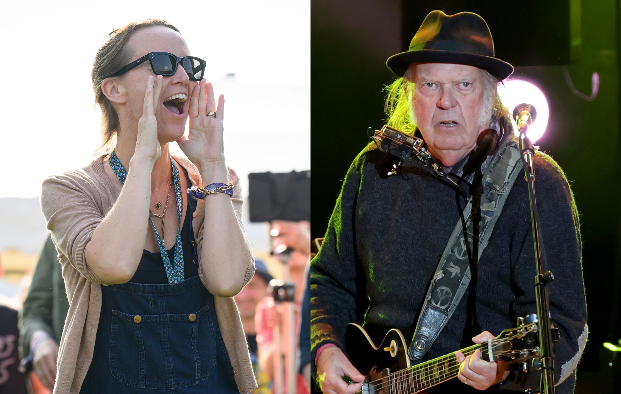 Emily Eavis and Neil Young