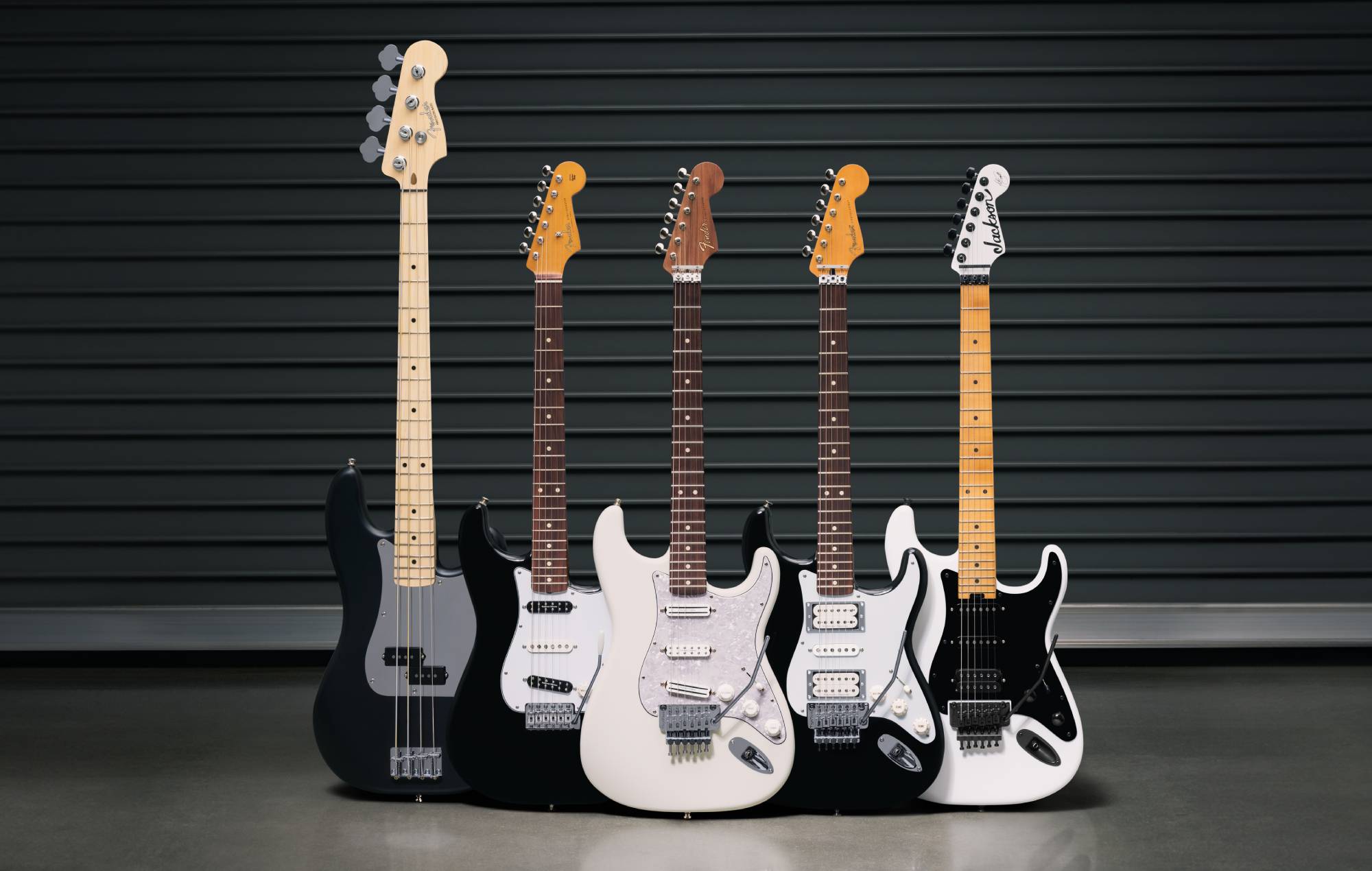 Iron Maiden's Fender signature collection. Credit: Fender