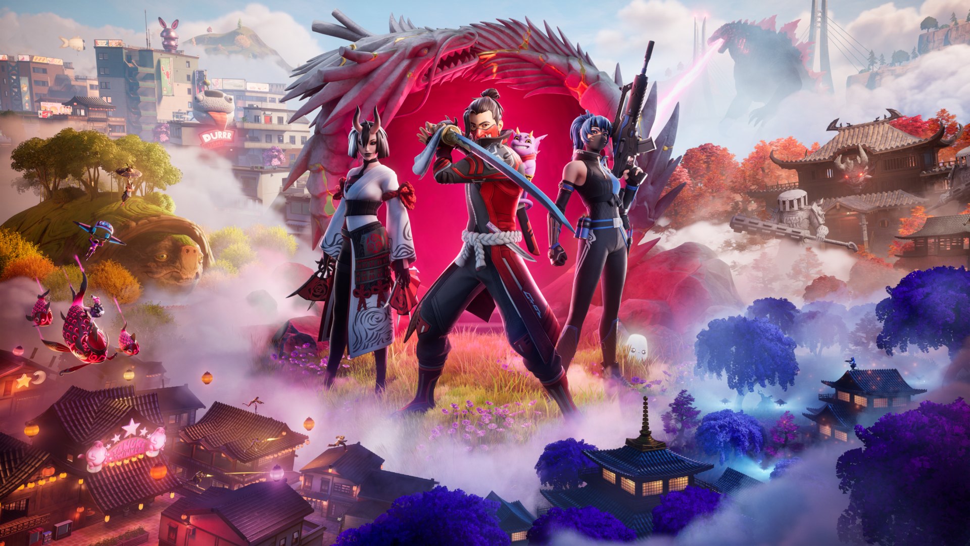 Fortnite Chapter 6 Season 1 End: Several players can be seen in key art for the season.