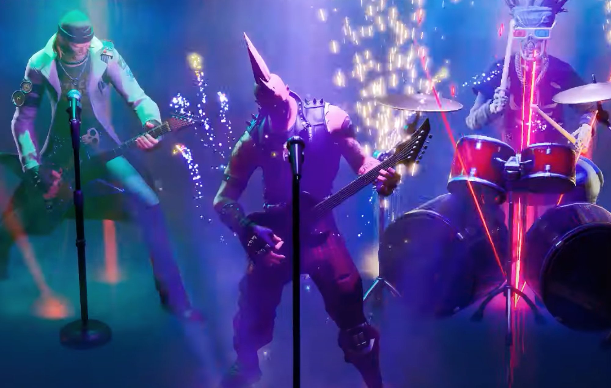 Example of Metallica emote in 'Fortnite'