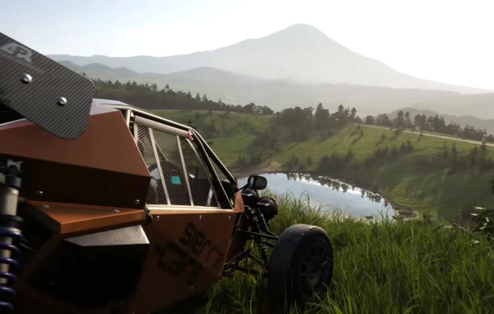 Forza Horizon 6 PS5 release date: a car can be seen overlooking rural Japan.