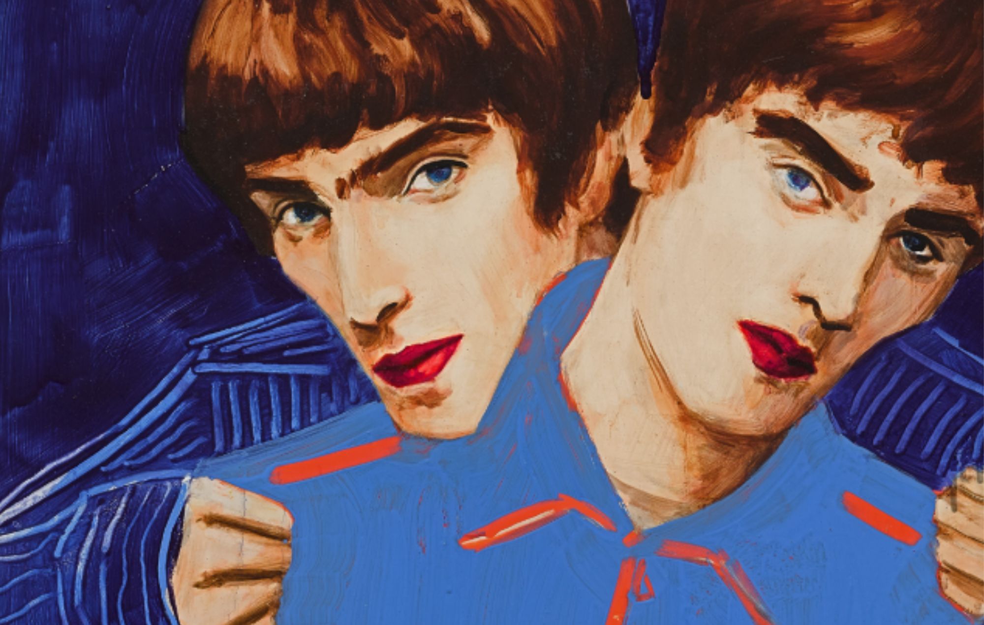 1996 portrait of Liam and Noel Gallagher by Elizabeth Peyton