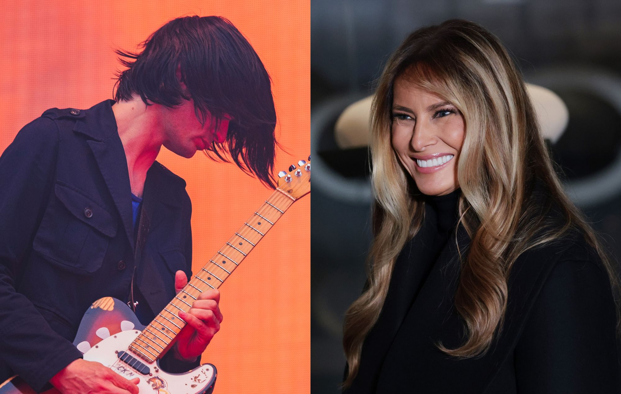 Jonny Greenwood of Radiohead and Melania Trump