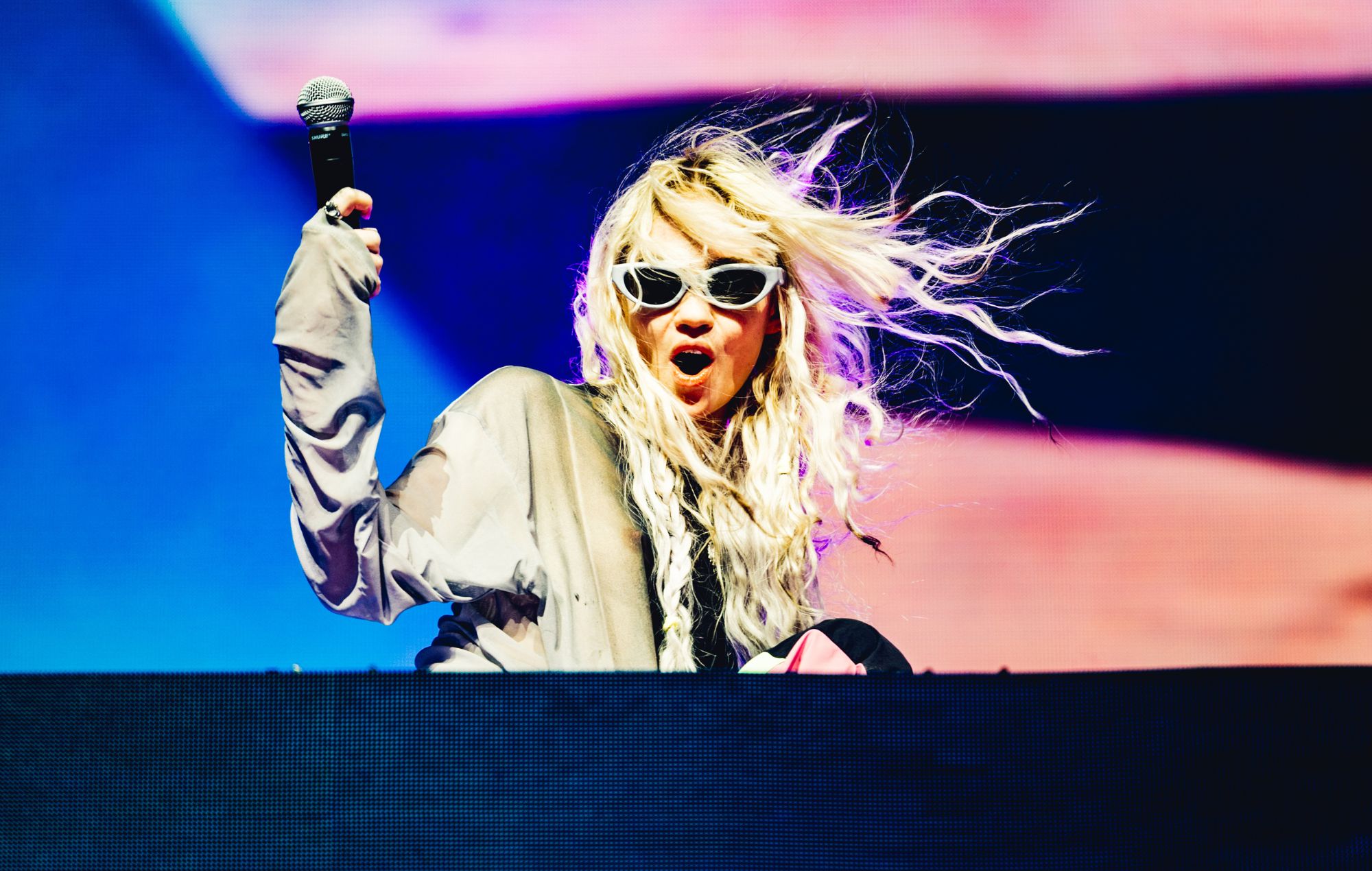 Grimes performs at 2024 Coachella