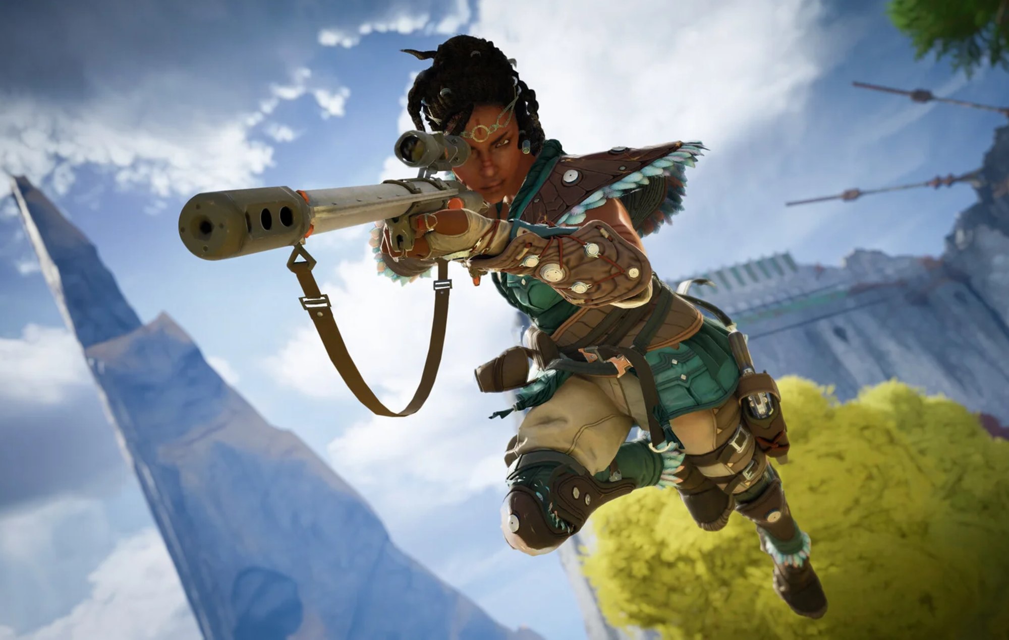 Highguard Weapon Tier List: A Raider can be seen with a sniper rifle.