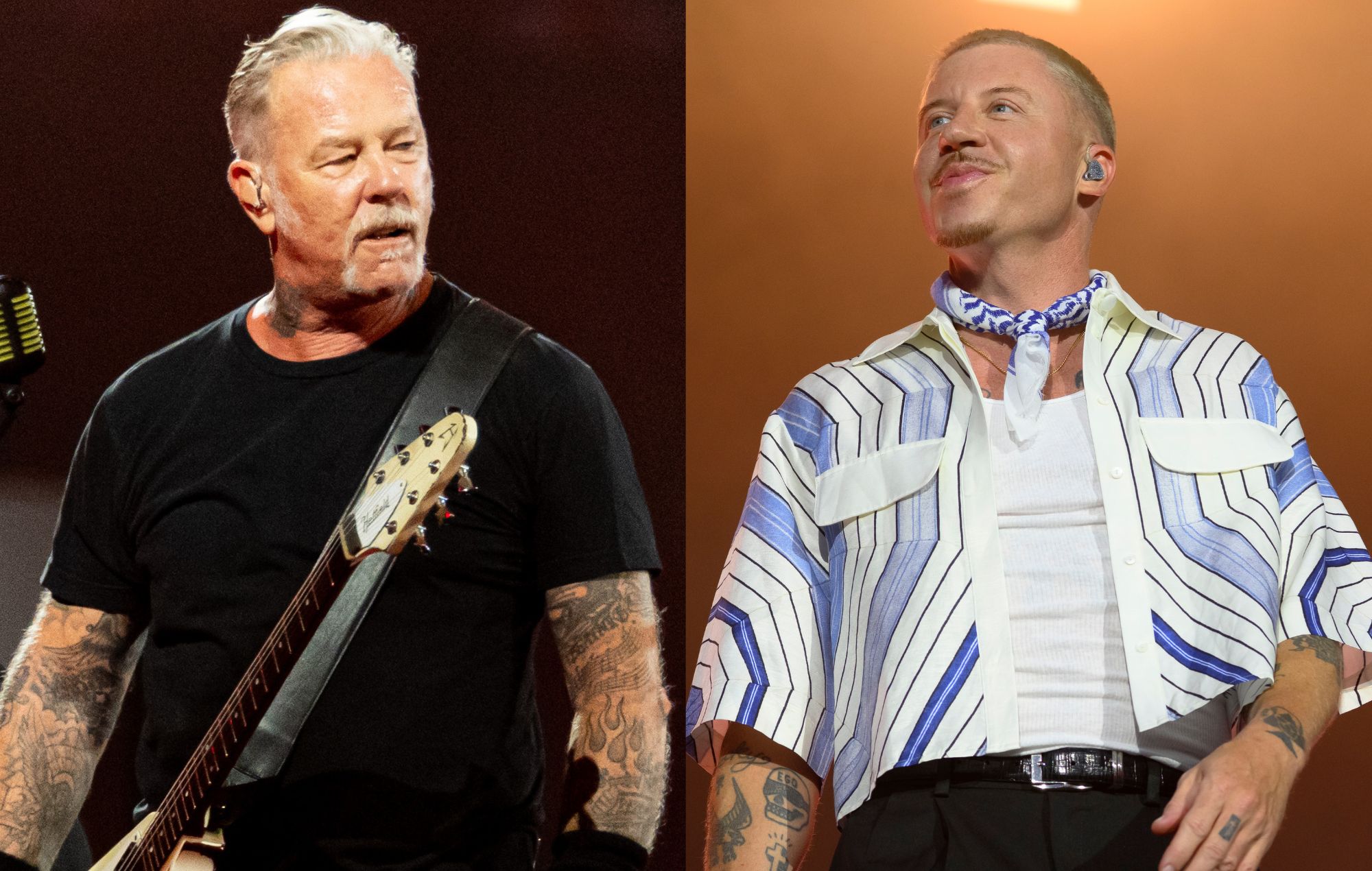 James Hetfield of Metallica and Macklemore