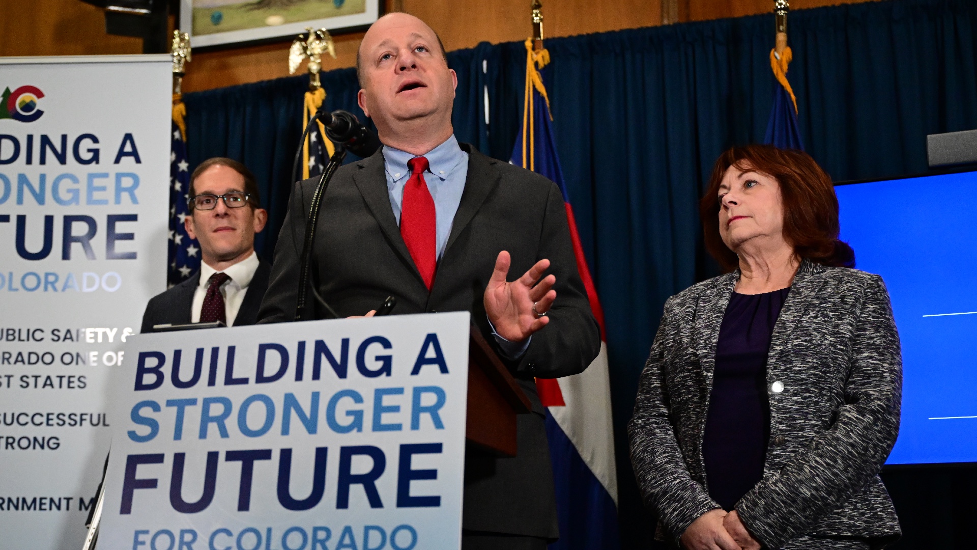 Gov. Jared Polis ahead of the 2024 US Election. CREDIT: Hyoung Chang/The Denver Post via Getty Images.