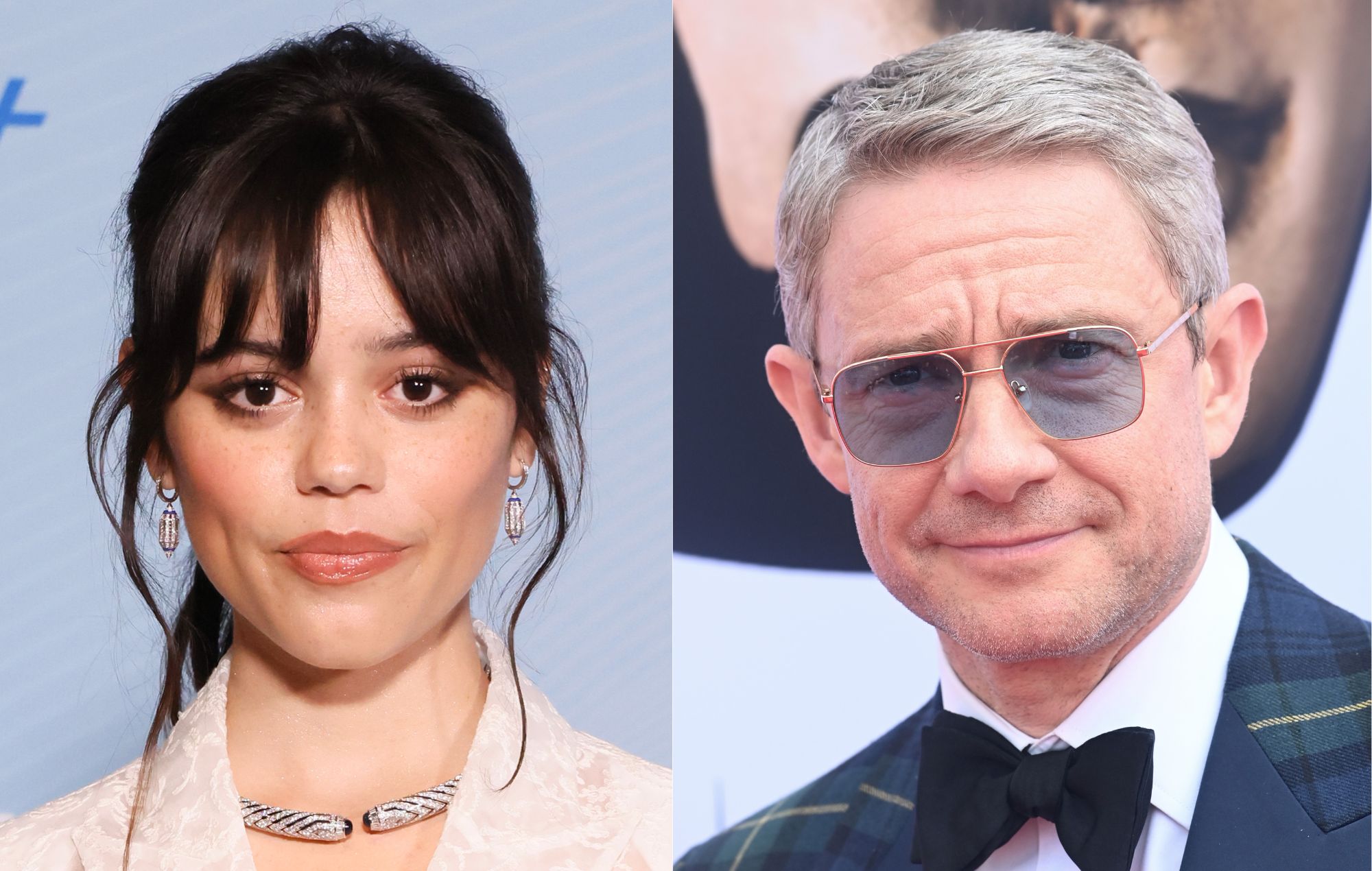 Jenna Ortega and Martin Freeman