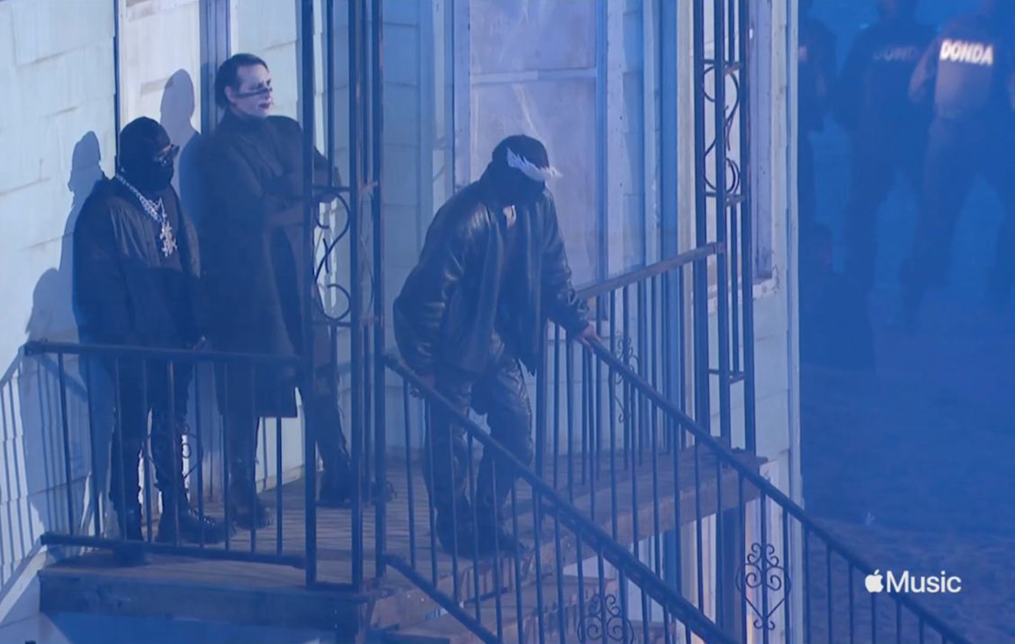 Marilyn Manson appears at Kanye West Donda Chicago album playback event