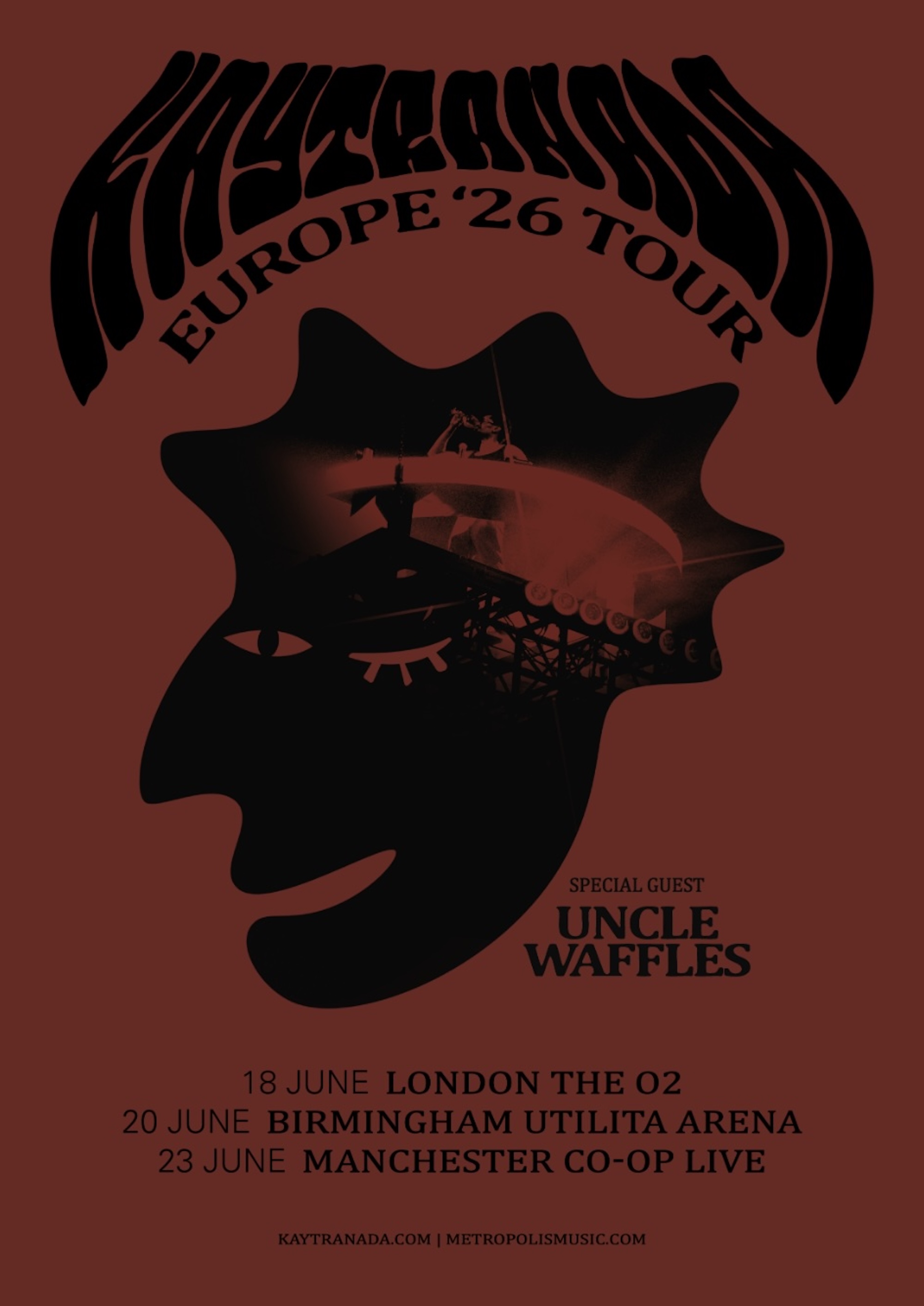 Kaytranada UK tour dates poster