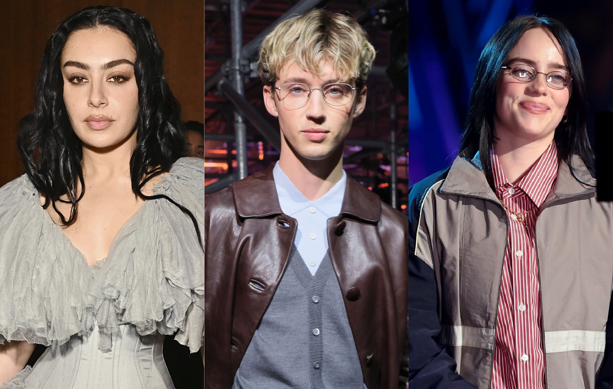 Charli XCX, Troye Sivan and Billie Eilish