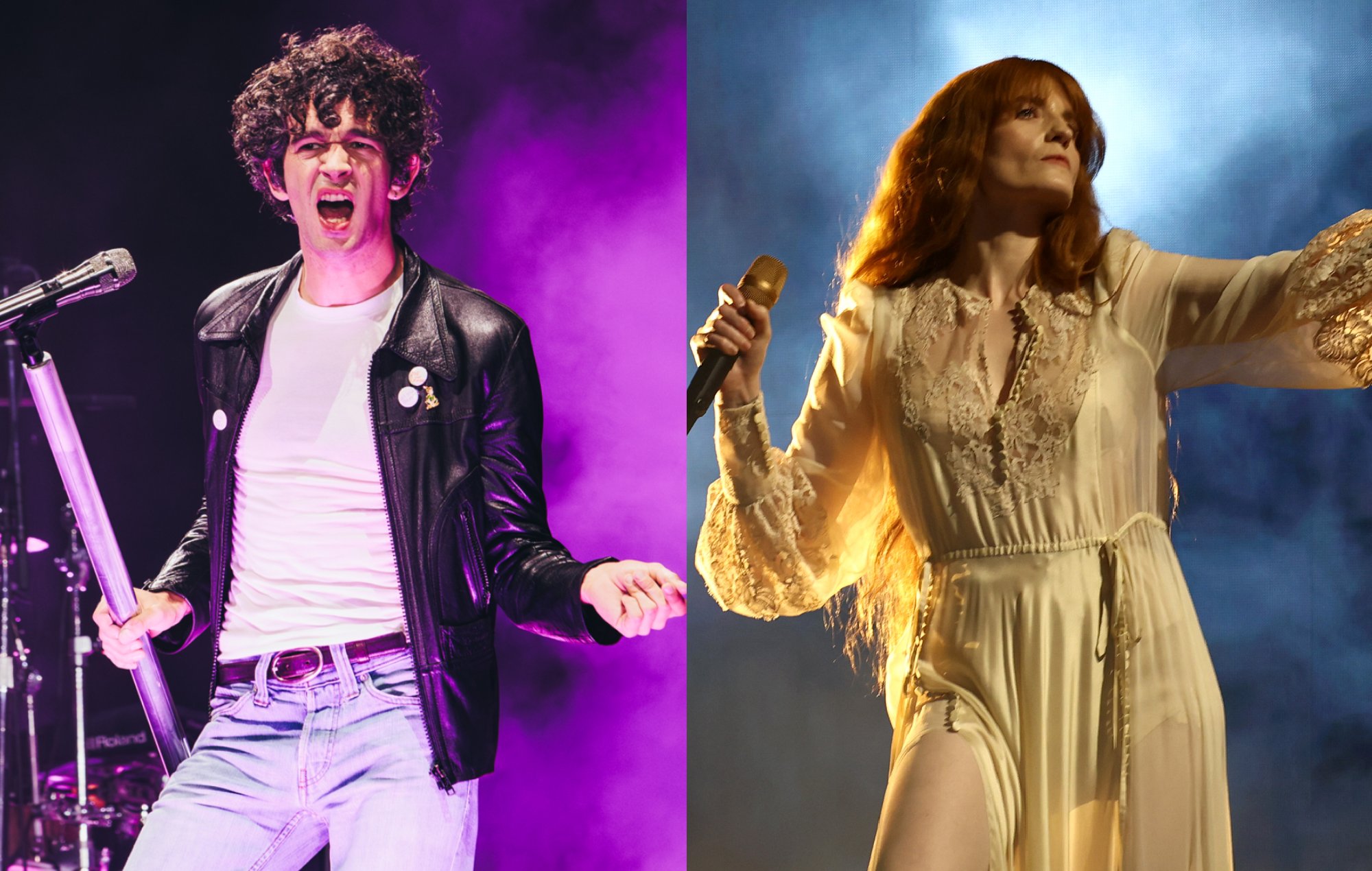 Matty Healy of The 1975 and Florence Welch