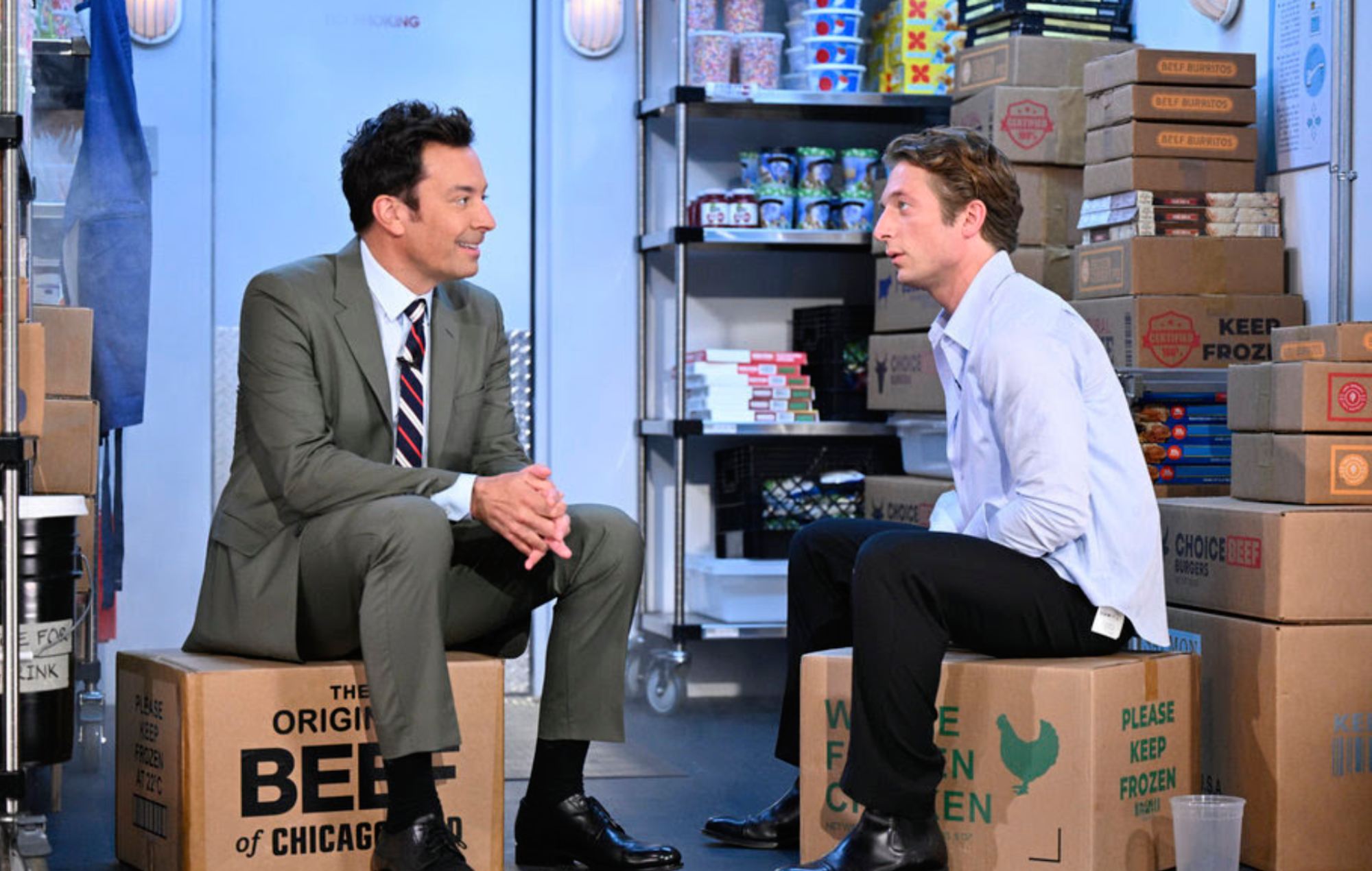 Jimmy Fallon and Jeremy Allen White