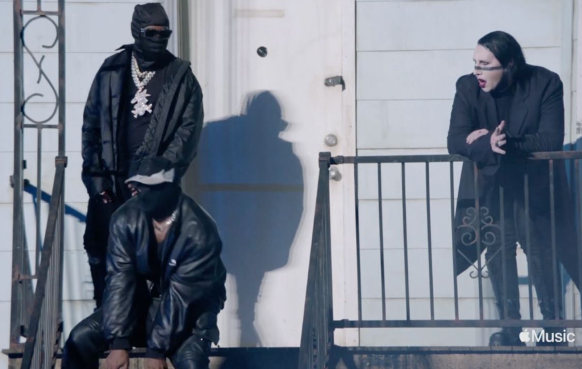 Marilyn Manson appears at Kanye West Donda Chicago album playback event