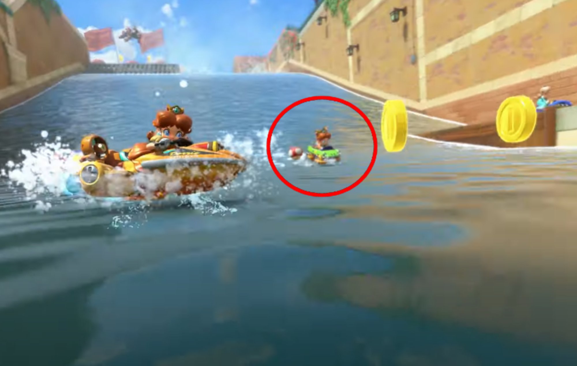 Mario Kart World Characters: Baby Daisy can be seen