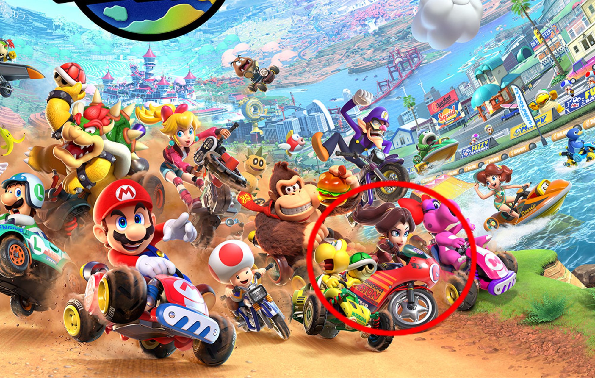 Mario Kart World Characters: Paulina can be seen