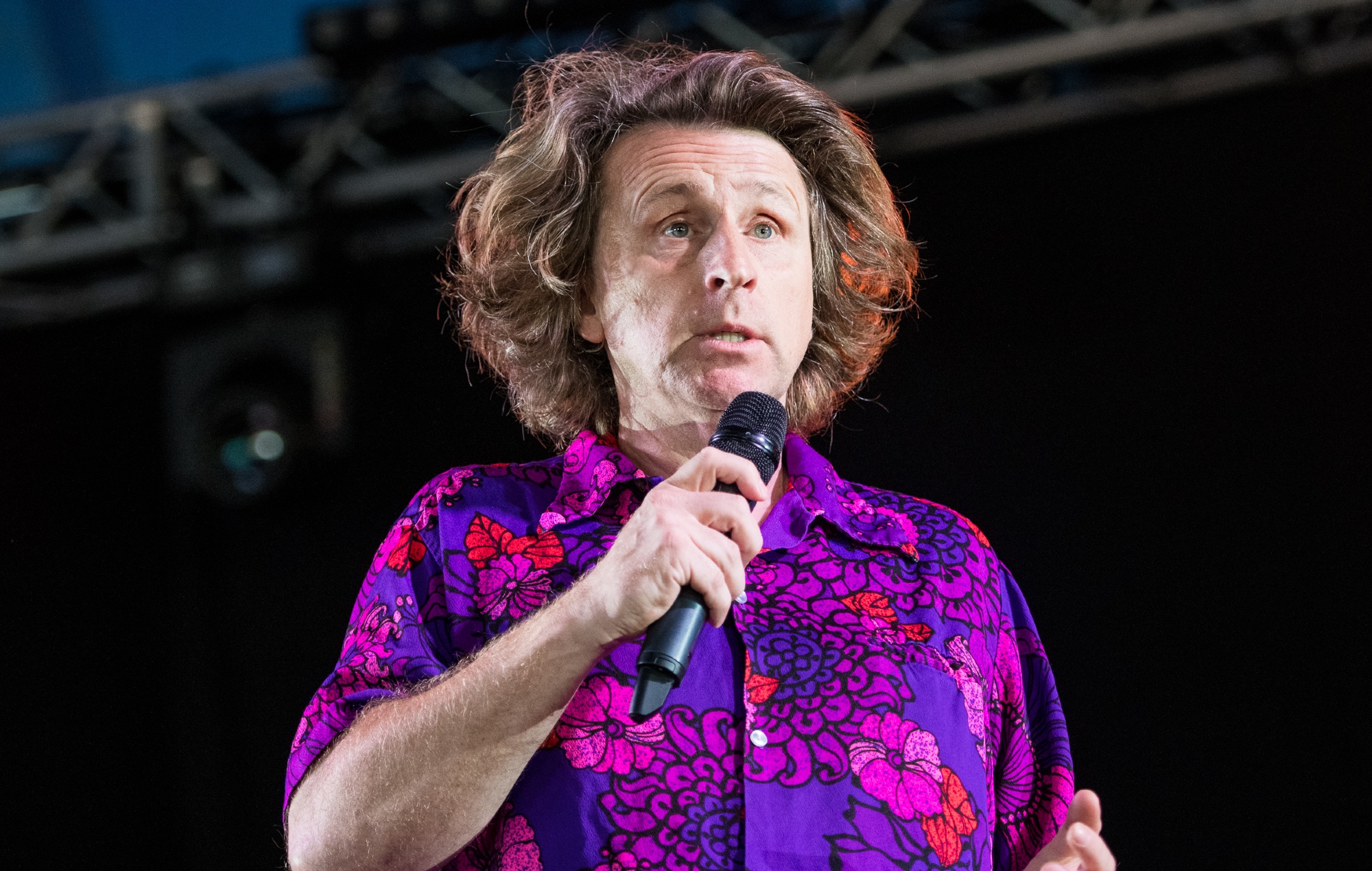 Milton Jones performing at Reading Festival 2021. CREDIT: Joseph Okpako/WireImage via Getty Images
