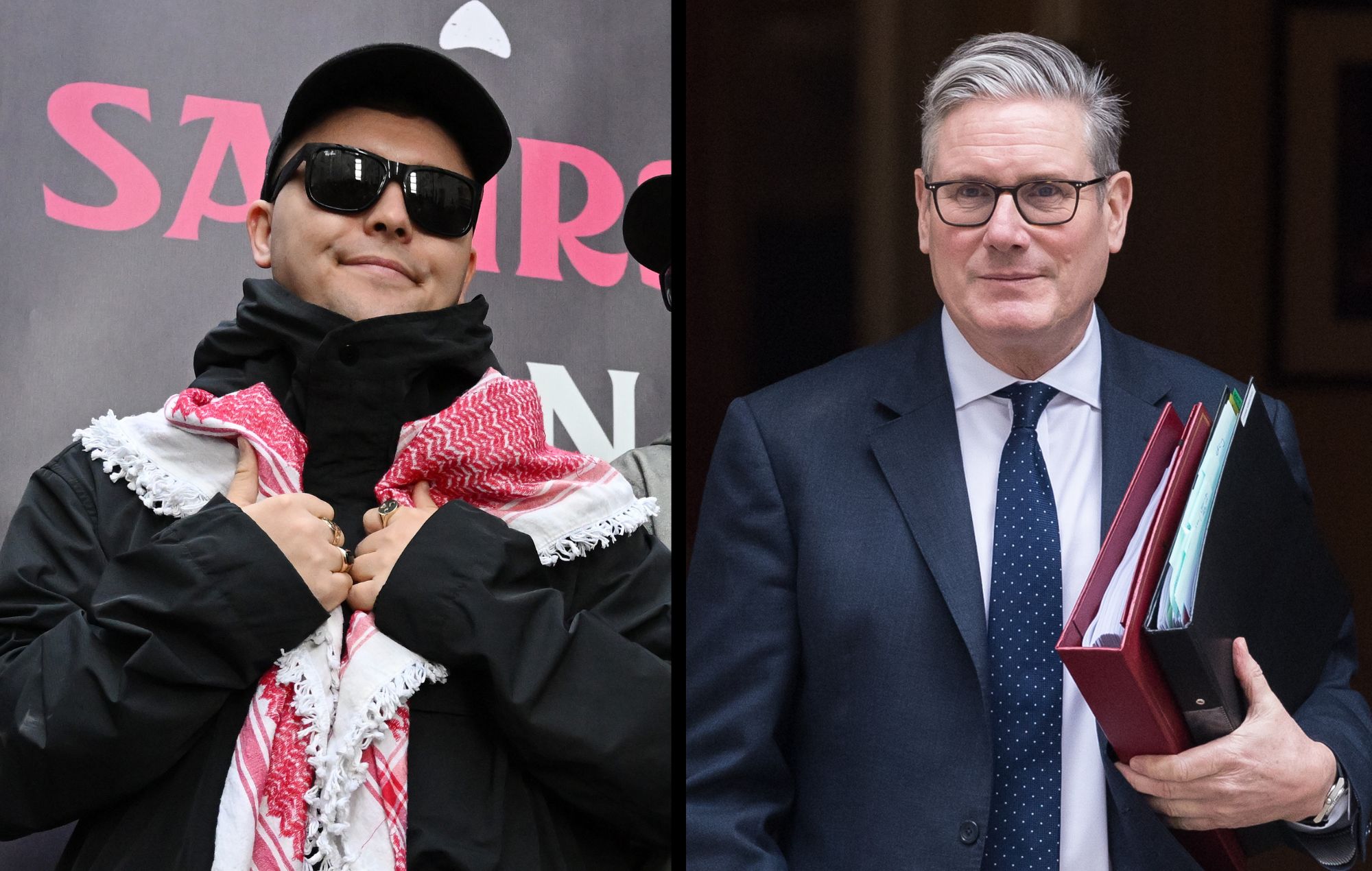 Liam Óg Ó hAnnaidh (aka Mo Chara) and Keir Starmer