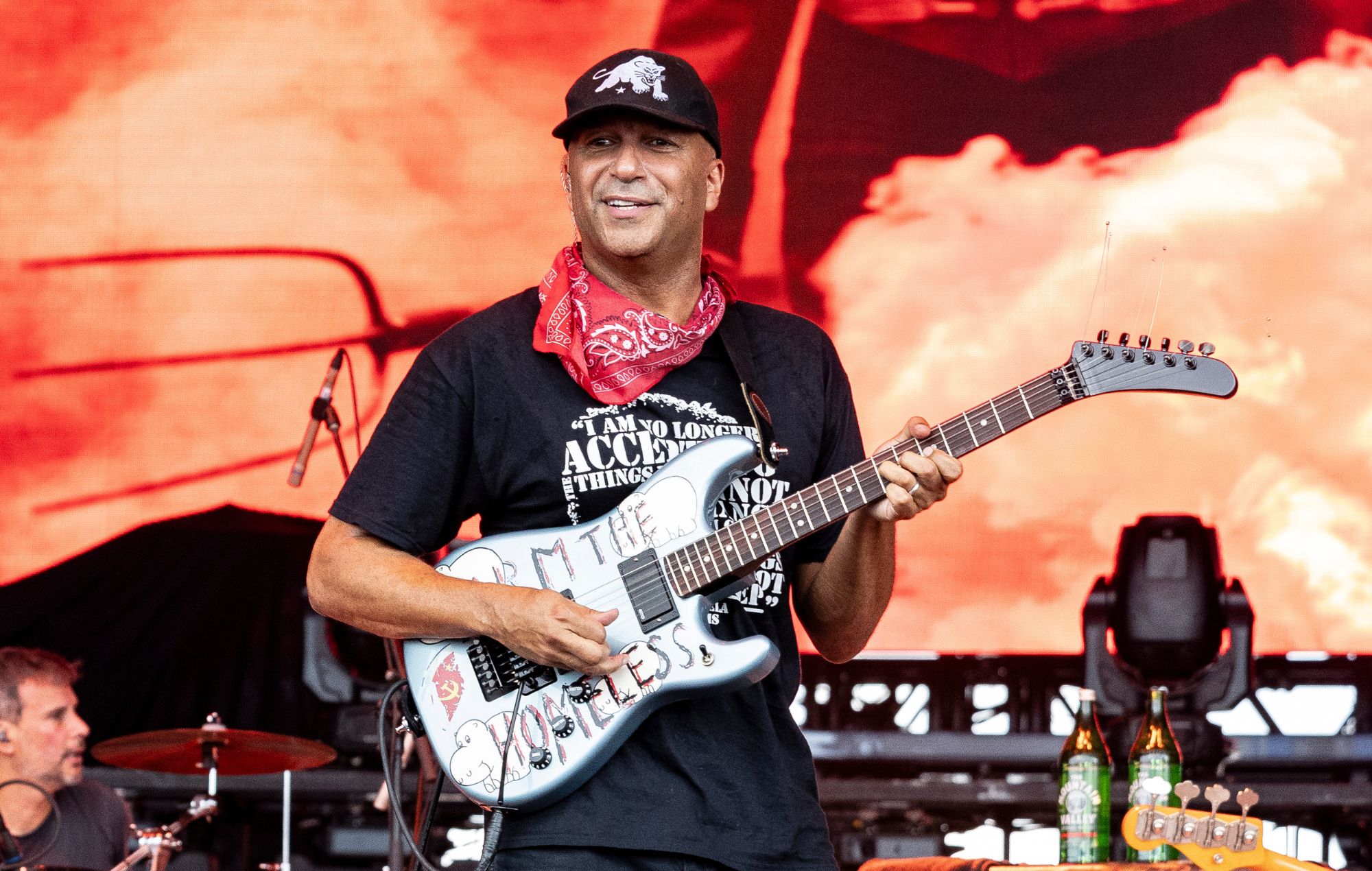 Tom Morello performs in 2025