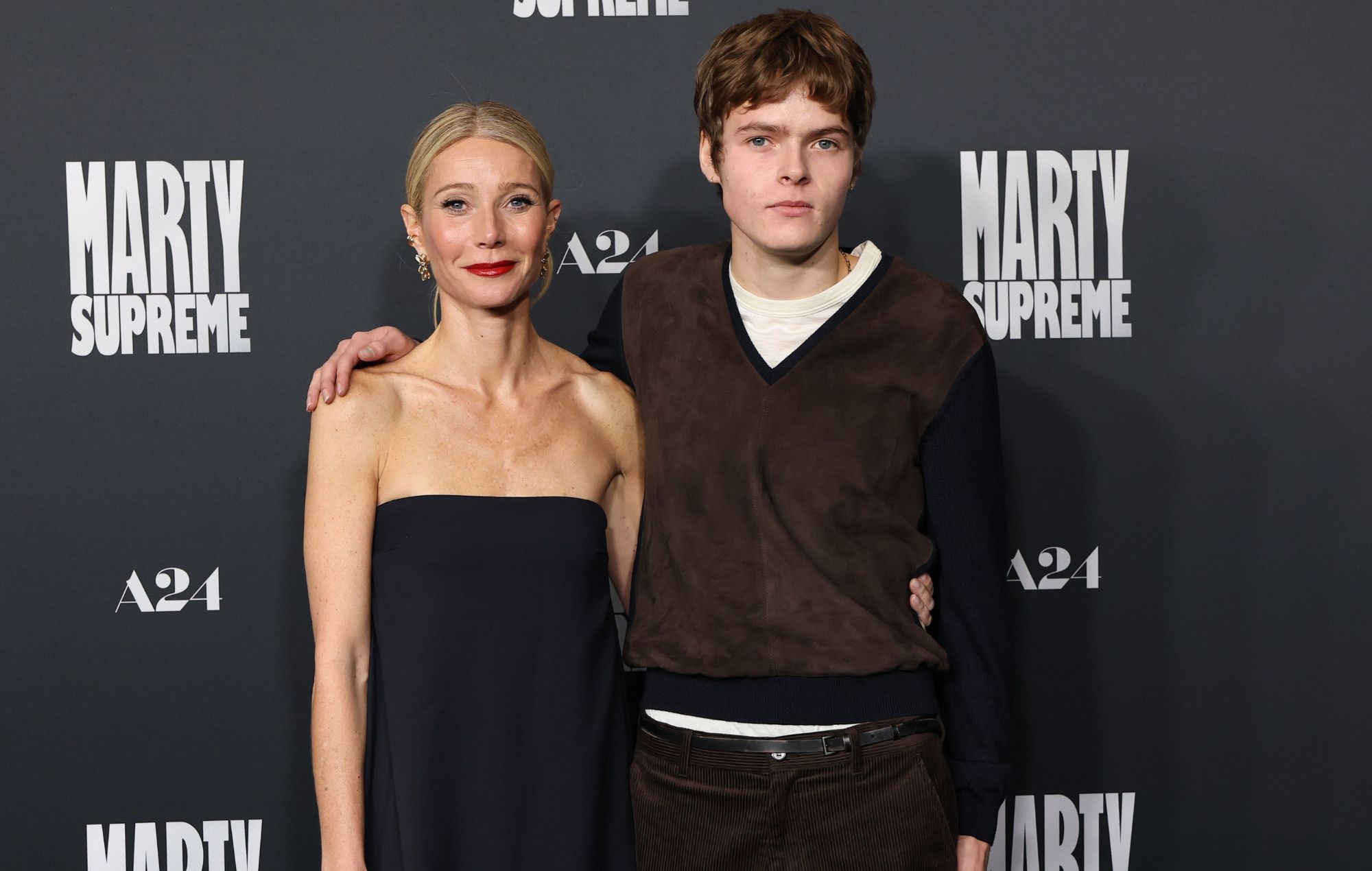 Gwyneth Paltrow and Moses Martin in December 2025