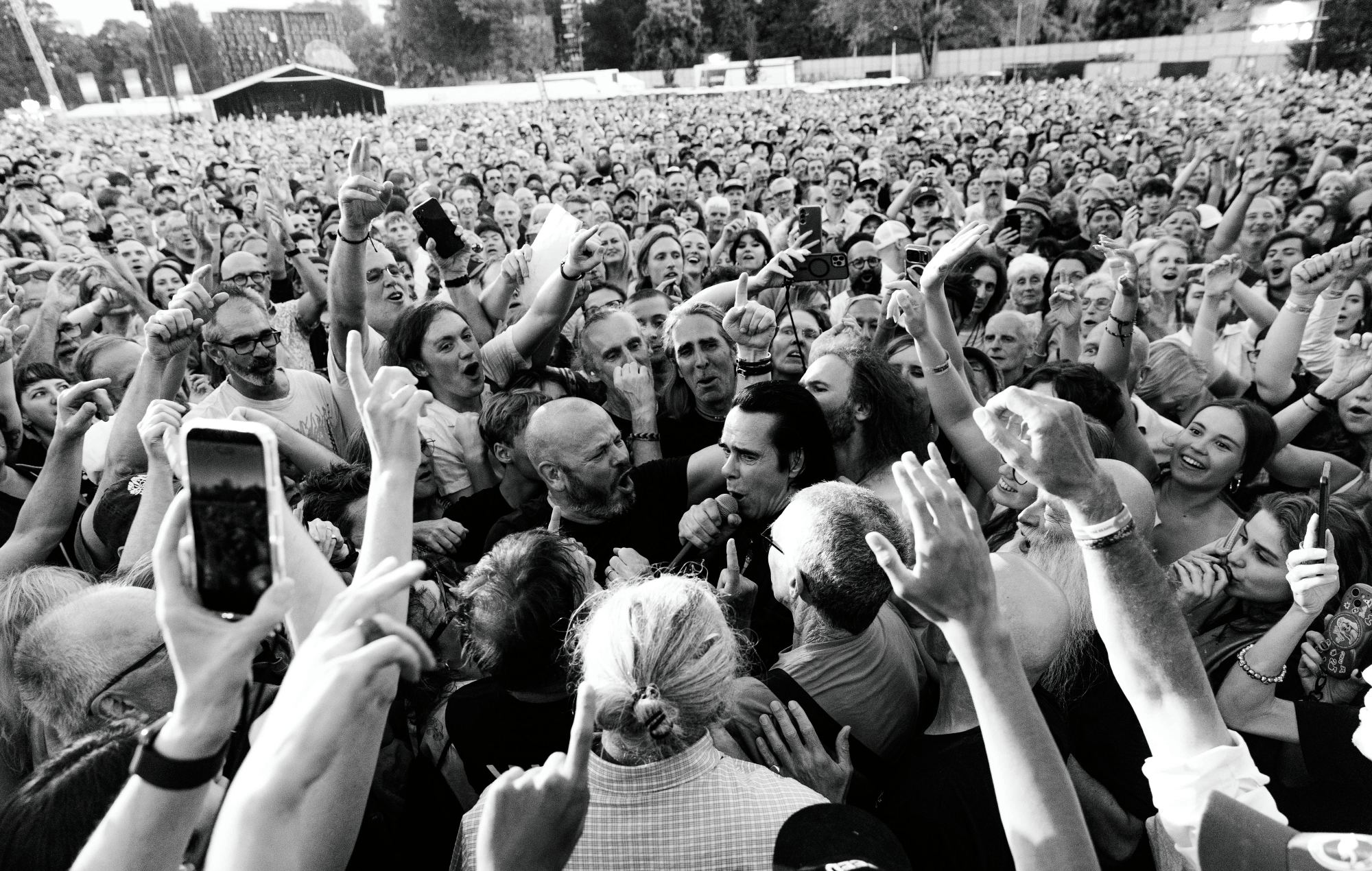 Nick Cave & The Bad Seeds live at Brighton's Preston Park, July 2026. Credit: Doug Algorman