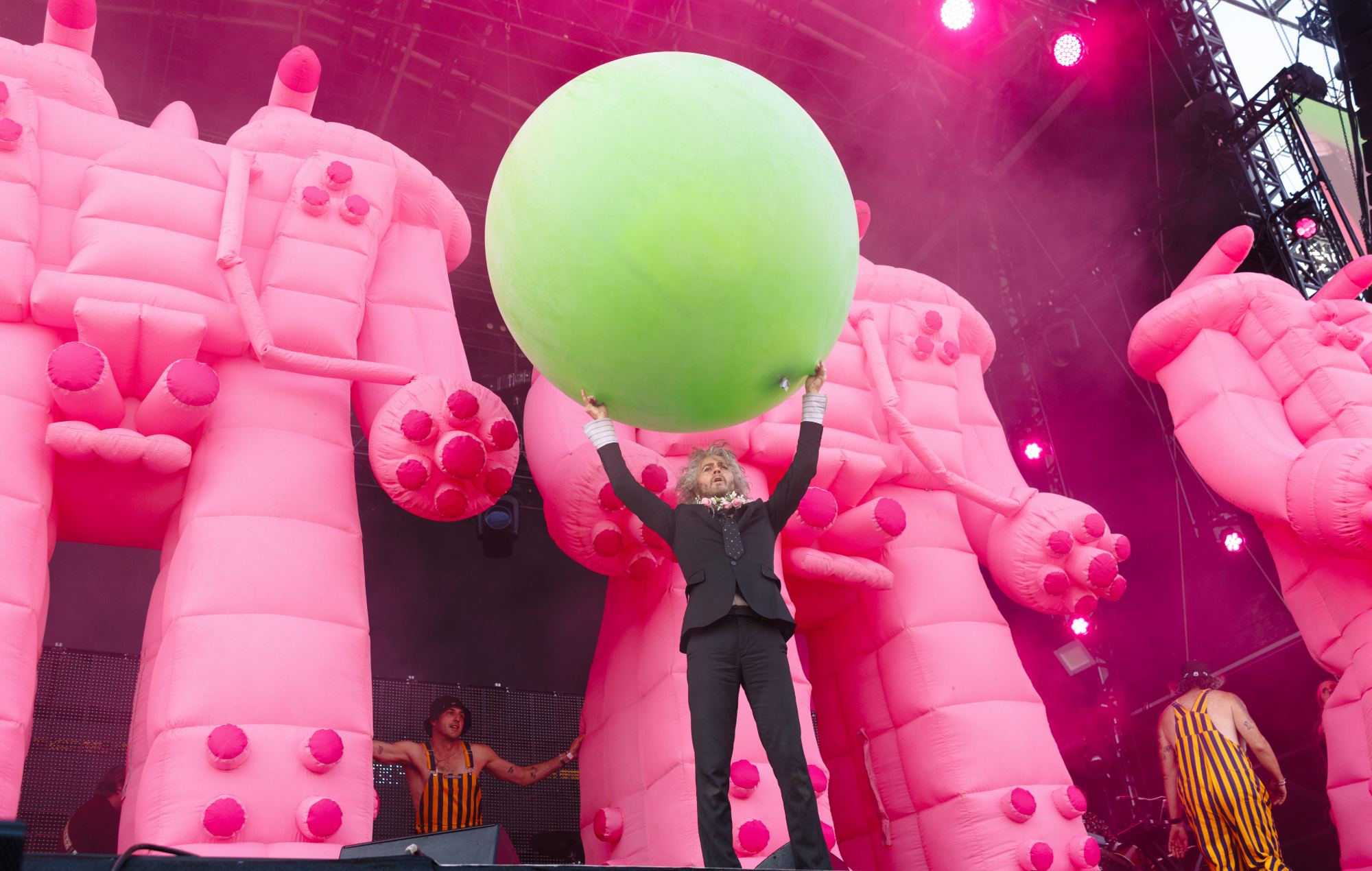 Wayne Coyne of The Flaming Lips supporting Nick Cave & The Bad Seeds at Preston Park in Brighton, July 2026 (Photo by Alexander Cropper/Redferns)