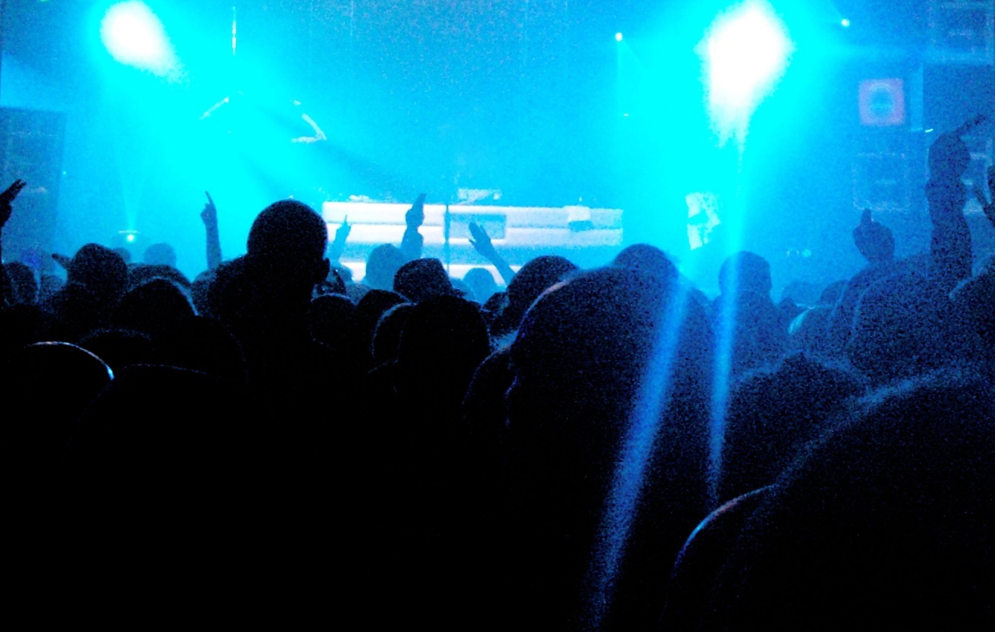Crowd At A Rave - stock photo